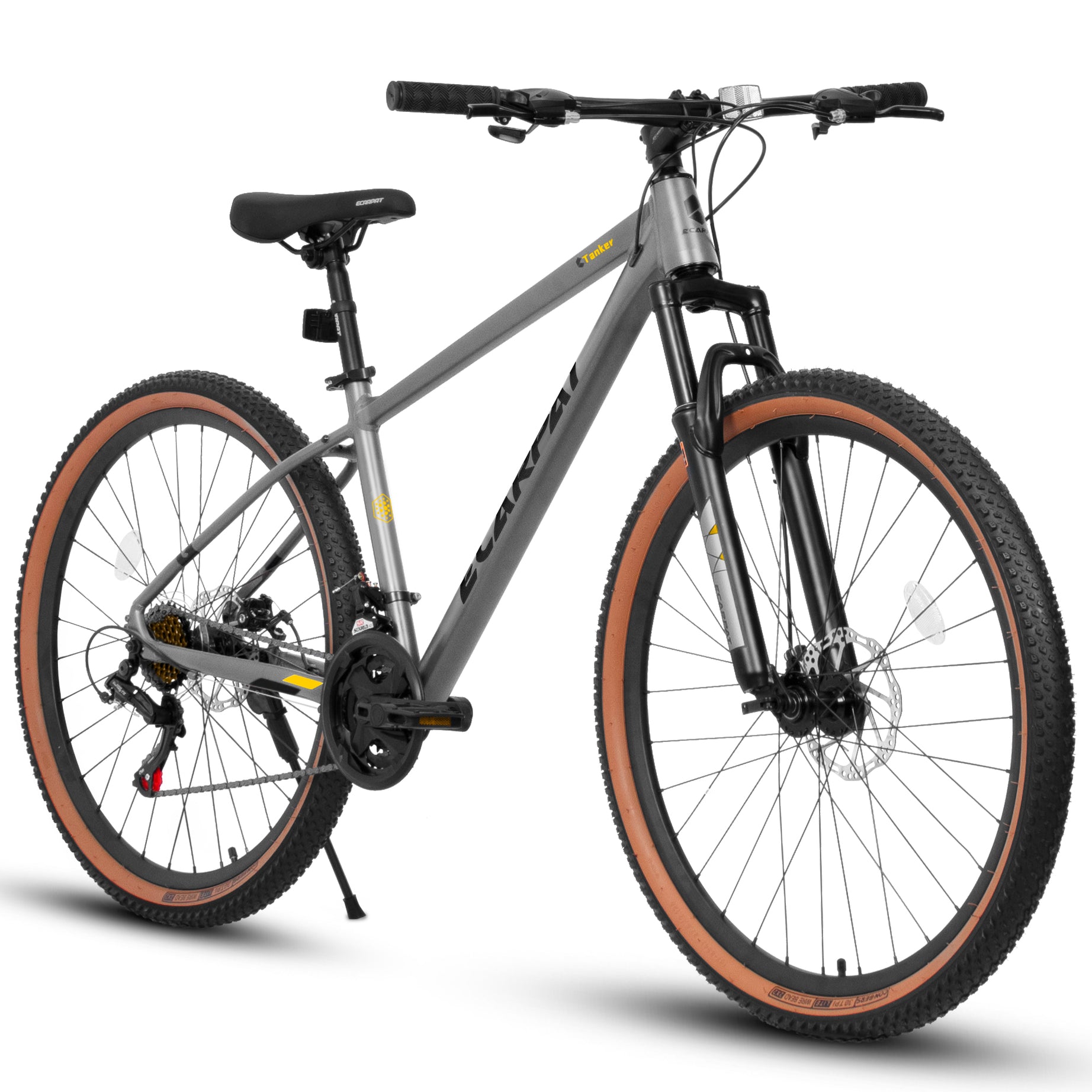 A27312 Ecarpat Mountain Bike 27 Inch Wheels, 21-Speed Mens Womens Trail Commuter City Mountain Bike, Aluminium Frame Disc Brakes Thumb Shifter Front Fork Bicycles--1