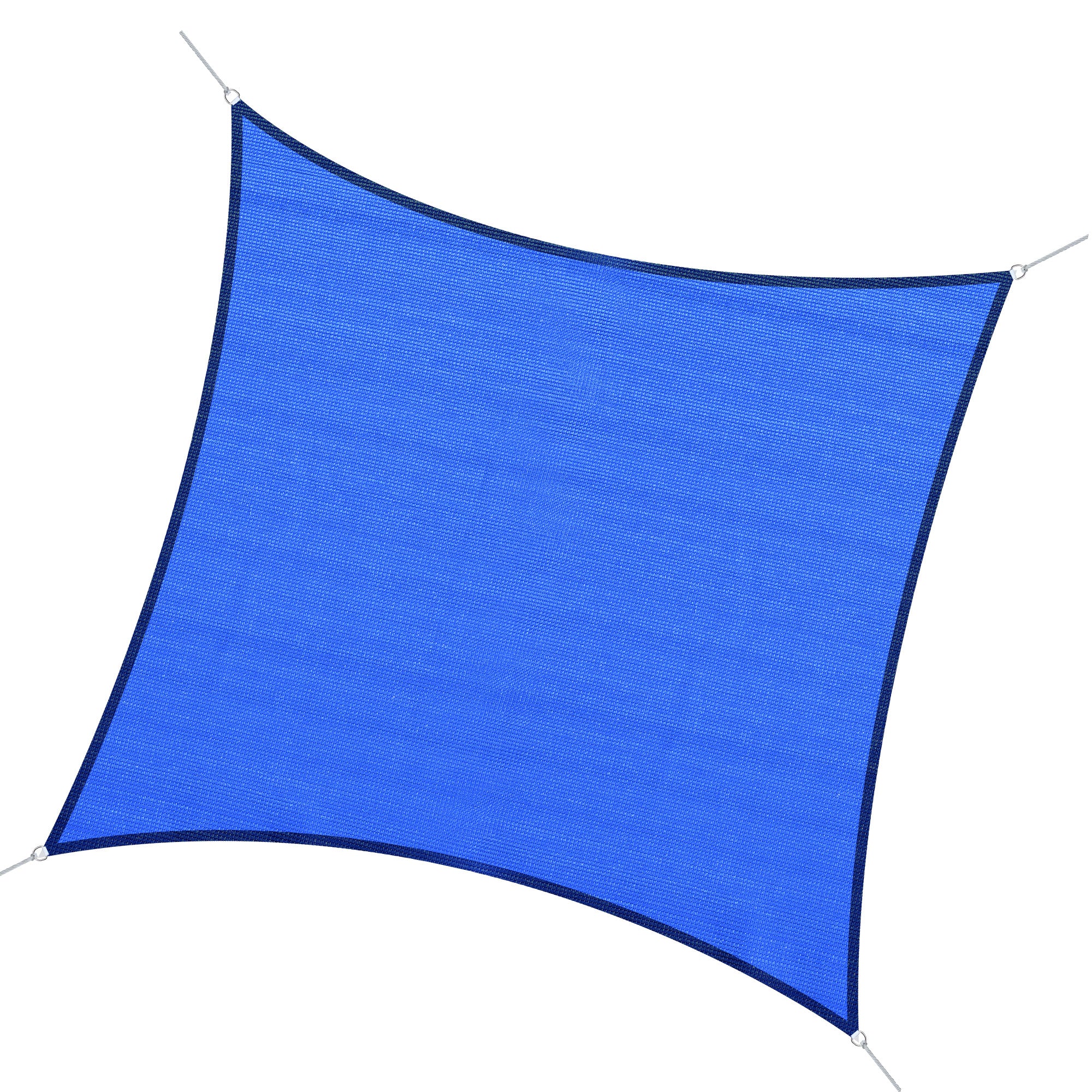 Outsunny 24' x 24' Sun Shade Sail Canopy, UV Block for Patio Backyard Lawn Garden, Blue--1