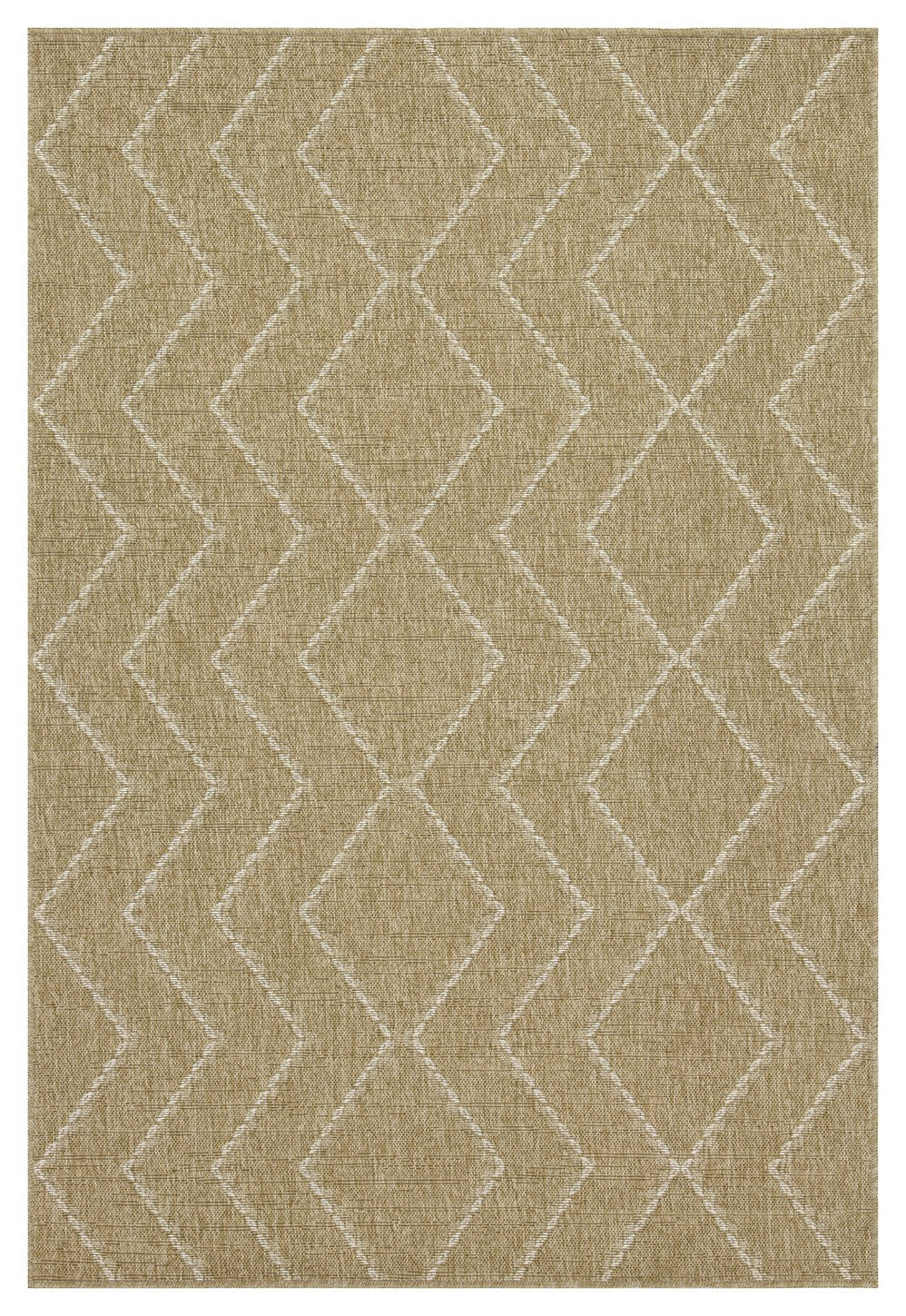 Earth GC_NTL1011 Jute/White 5 ft. 3 in. x 7 ft. 3 in. Indoor/Outdoor Area Rug--1