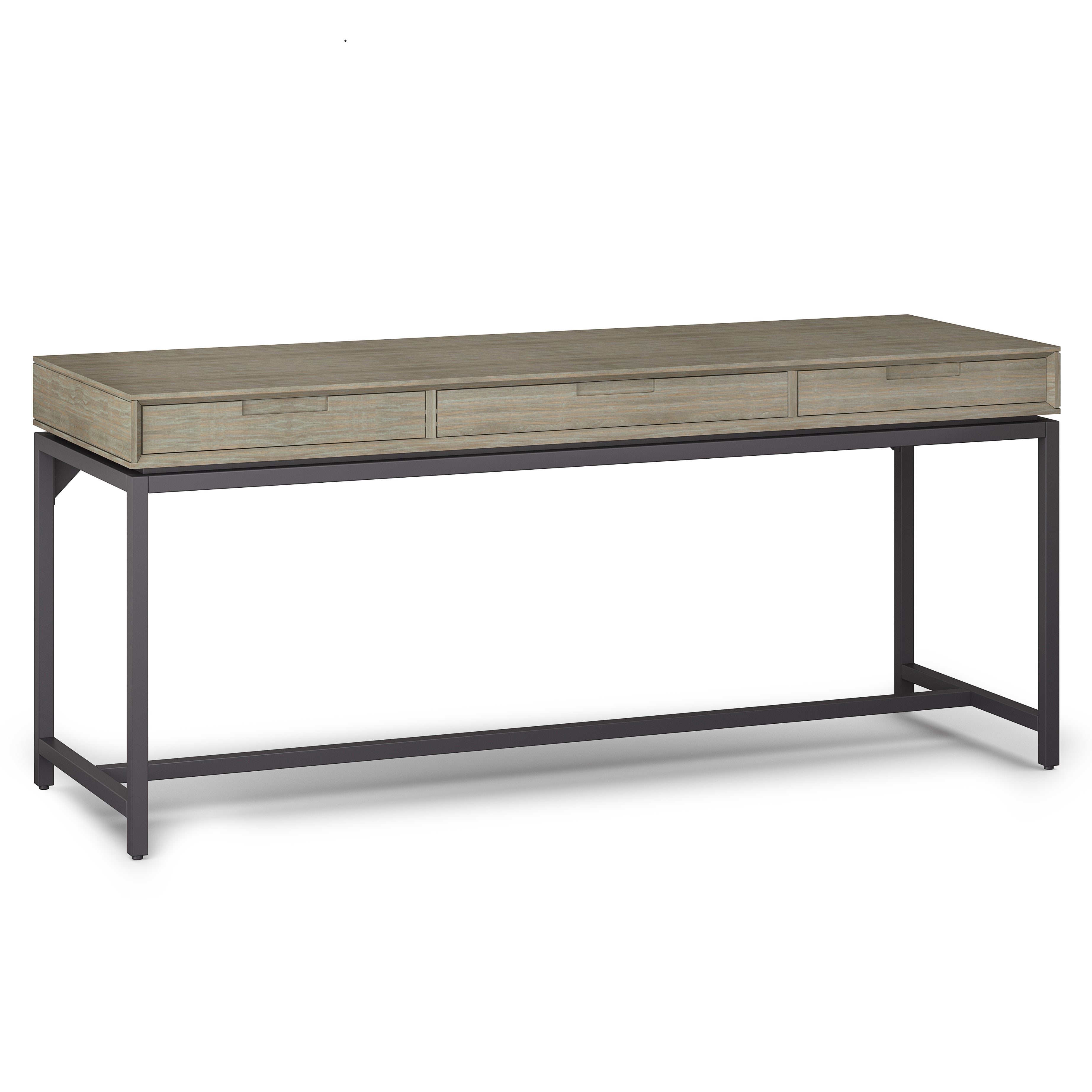 Banting - Mid Century Wide Desk - Distressed Grey--1