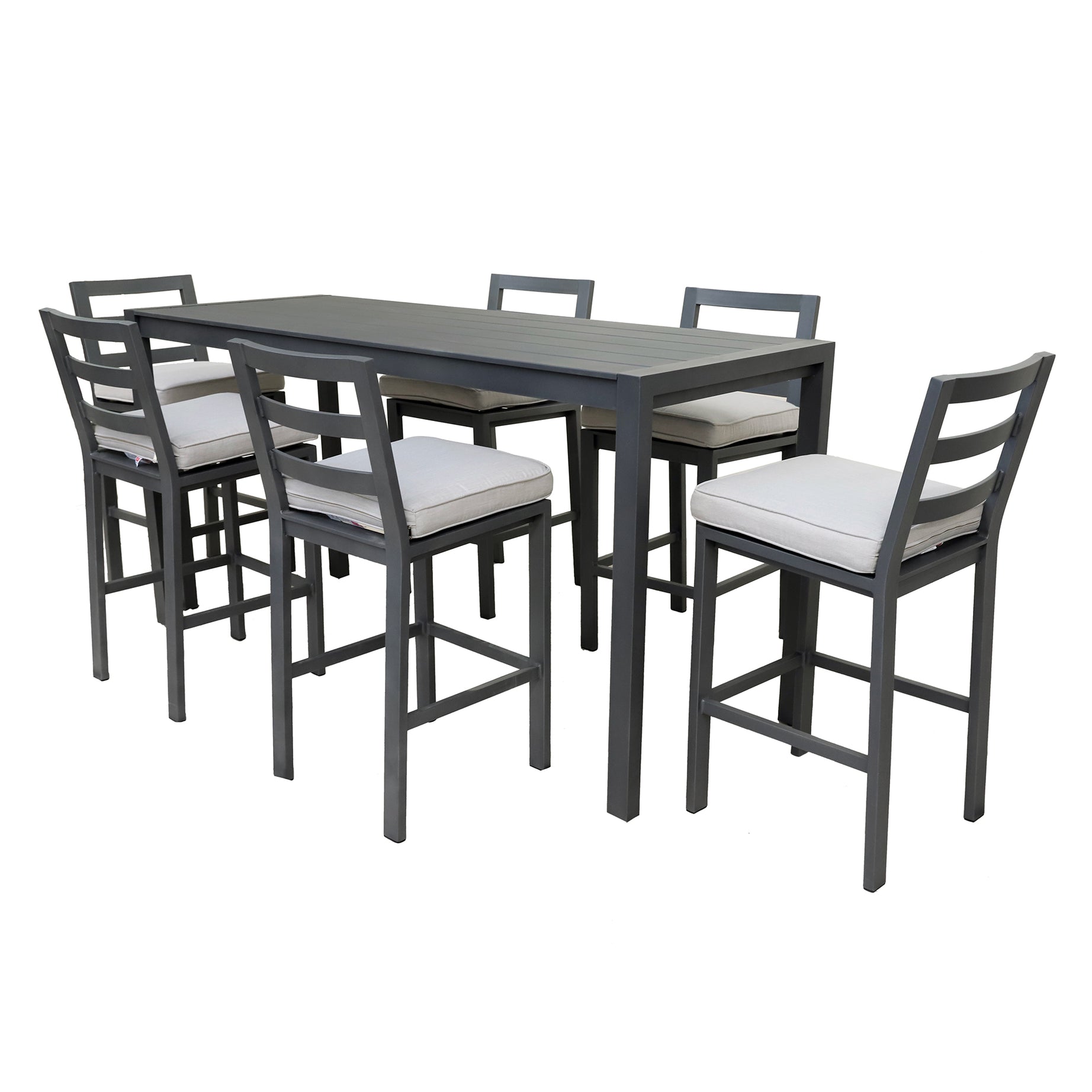 7-Piece Aluminum Outdoor Bar Set--1