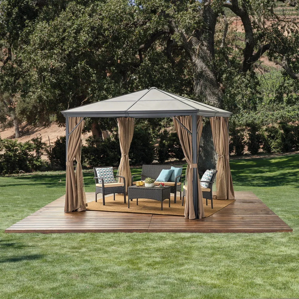 10 ft. x 10 ft. Aluminum Gazebo with Hardtop--1