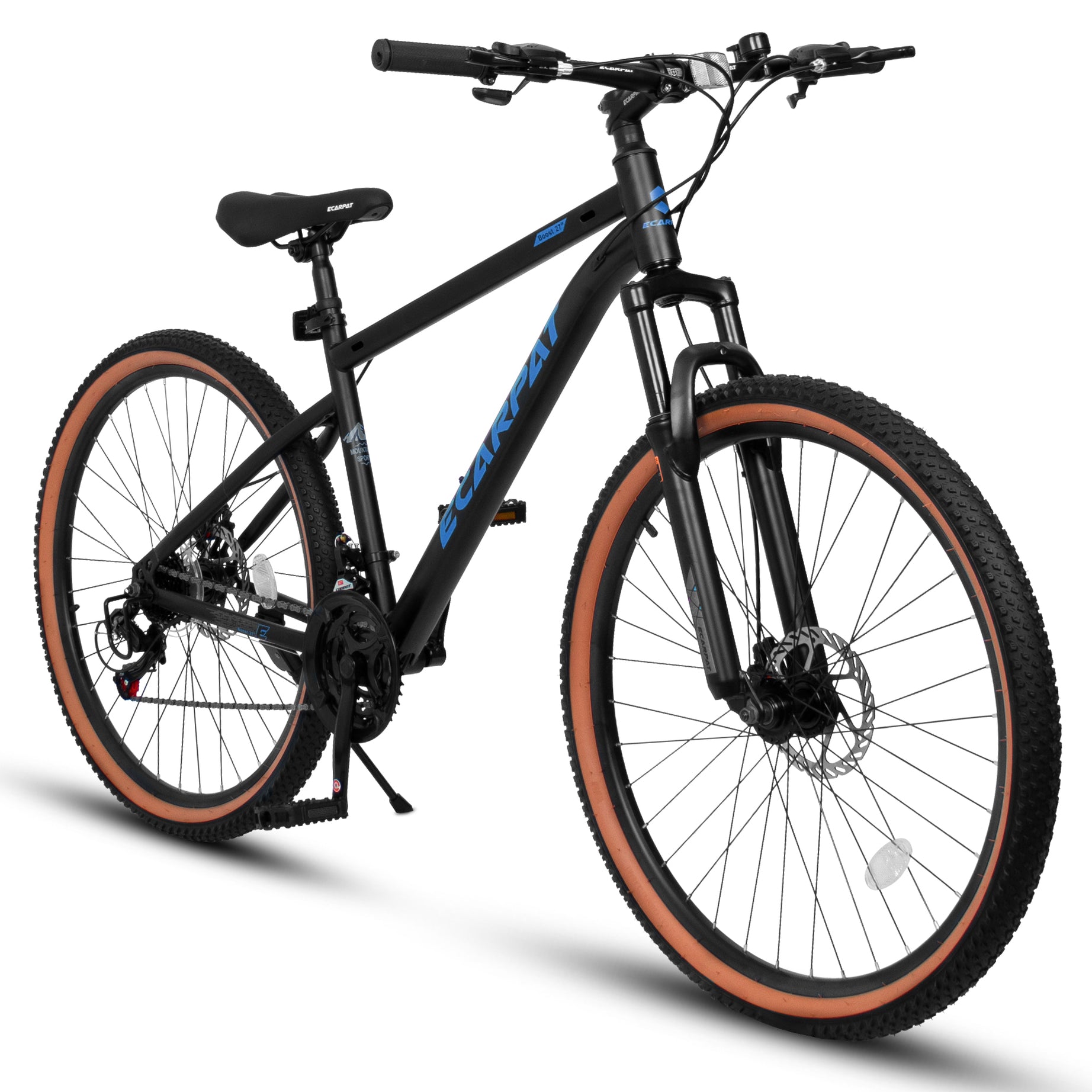 A27301 Ecarpat Mountain Bike 27.5 Inch Wheels, 21-Speed Mens Womens Trail Commuter City Mountain Bike, Carbon steel Frame Disc Brakes Thumb Shifter Front Fork Bicycles--1