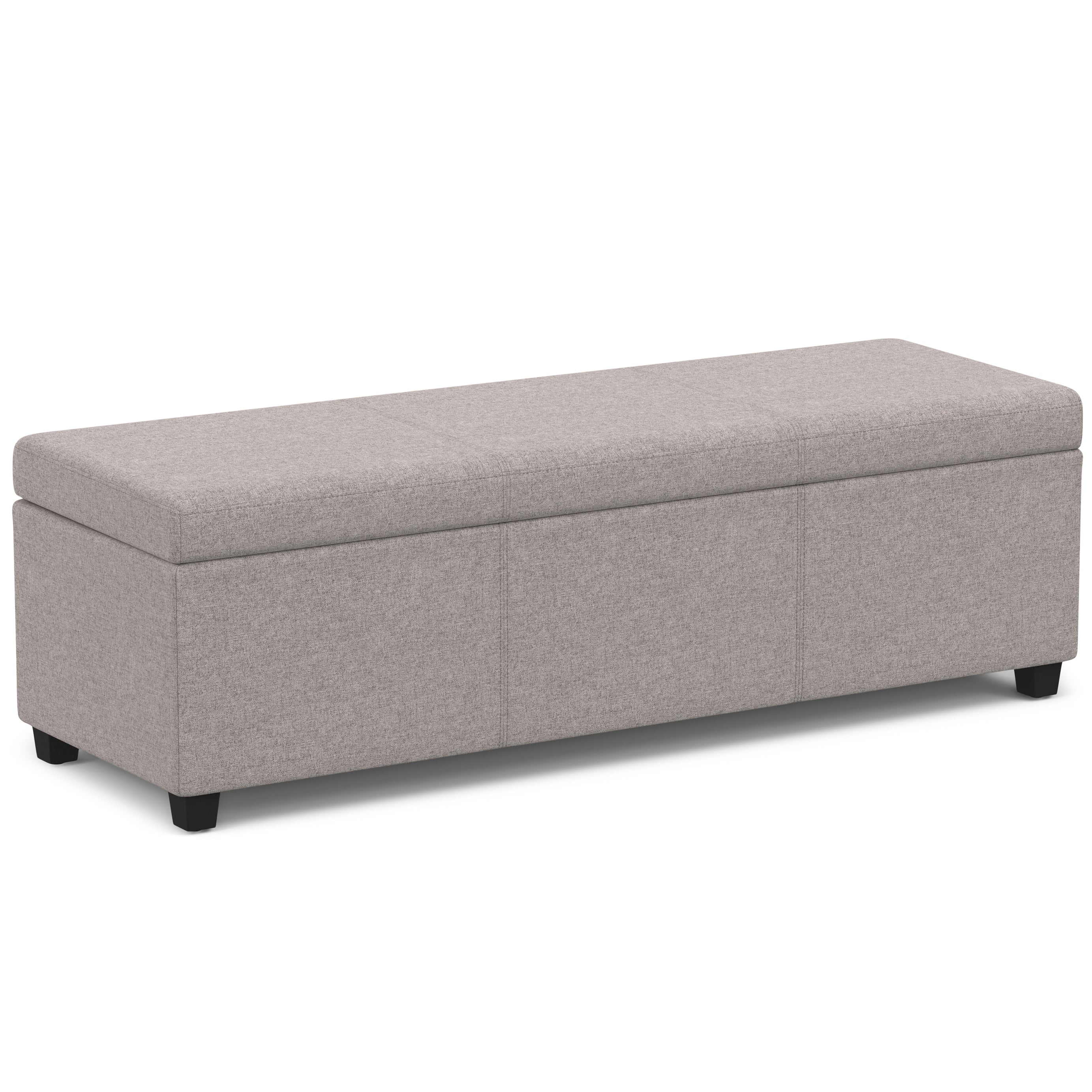 Avalon - Extra Large Storage Ottoman Bench - Cloud Grey--1