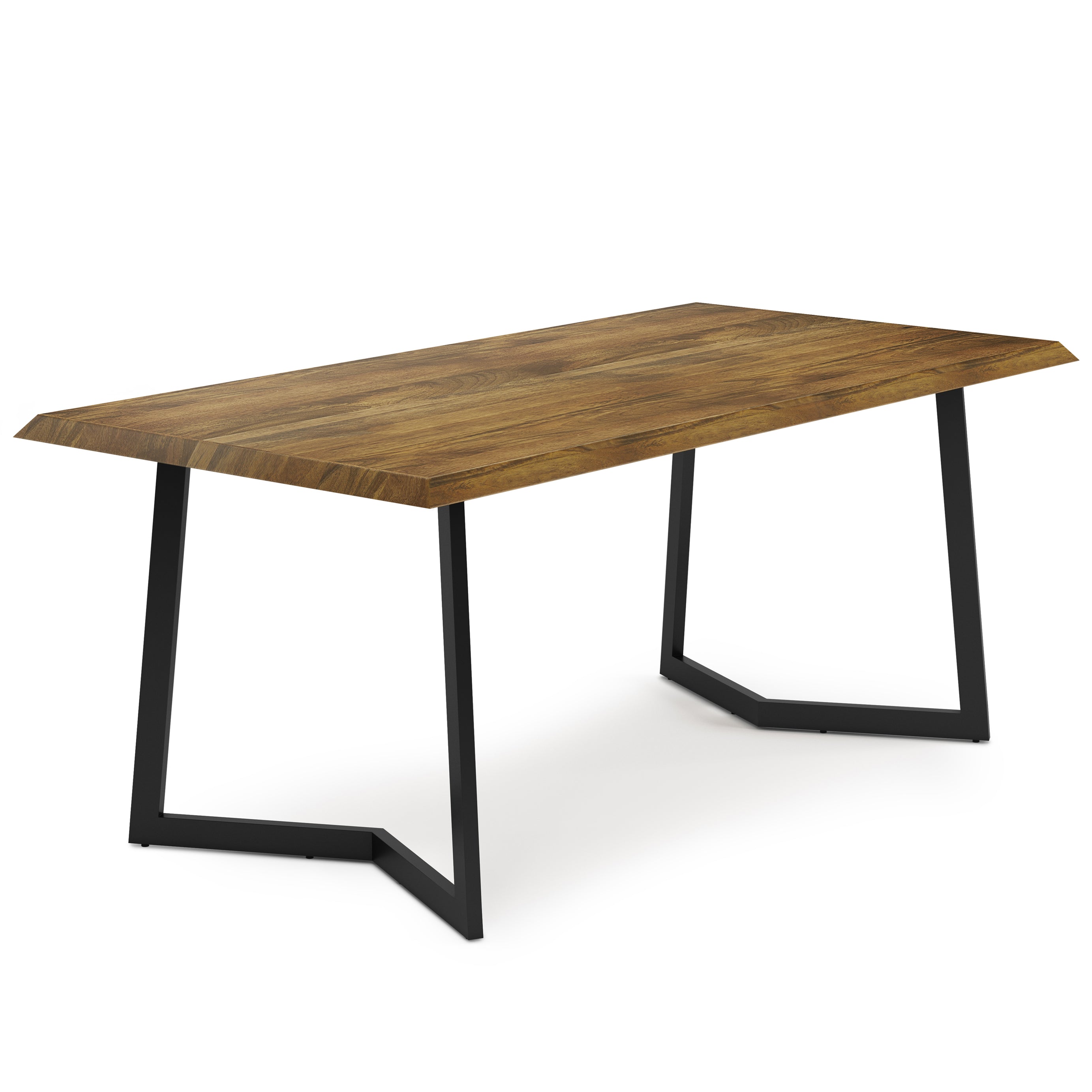 Watkins - Dining Table with Inverted Metal Base - Light Brown--1