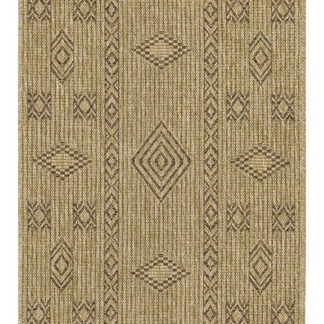 Earth GC_NTL1002 Jute/Mocha 2 ft. 7 in. x 7 ft. 3 in. Indoor/Outdoor Area Rug--1