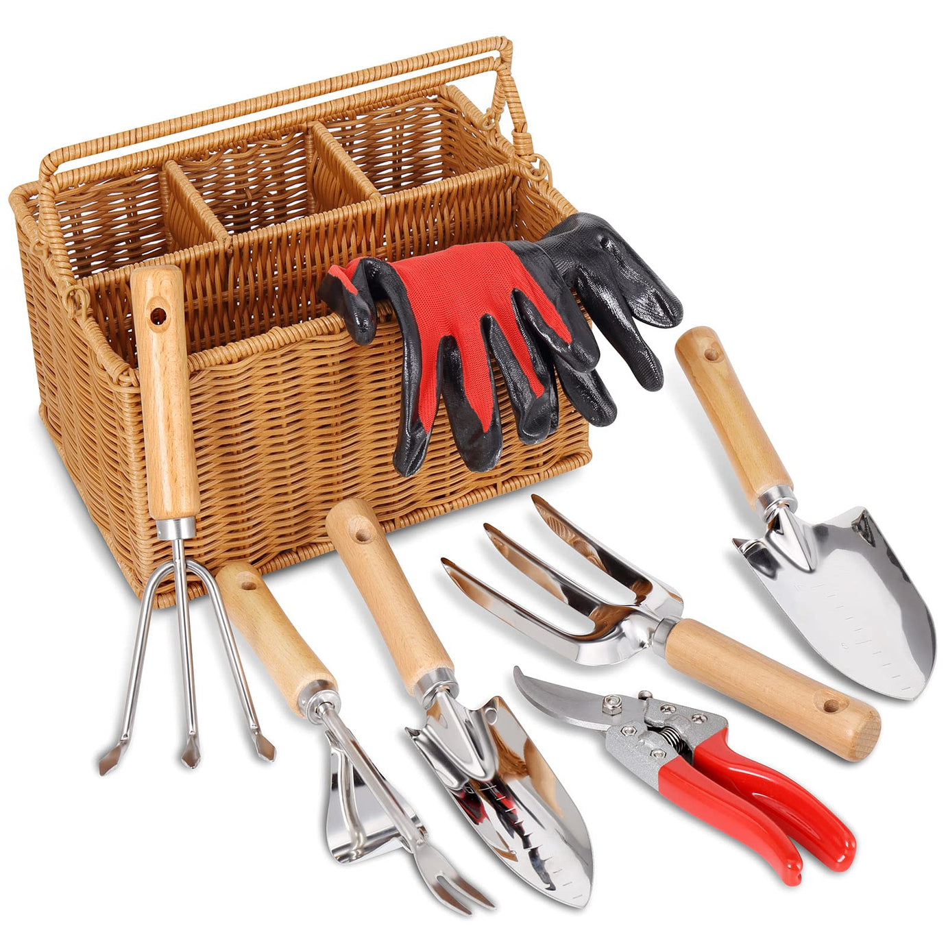 Gardening Hand Tools with Basket--1