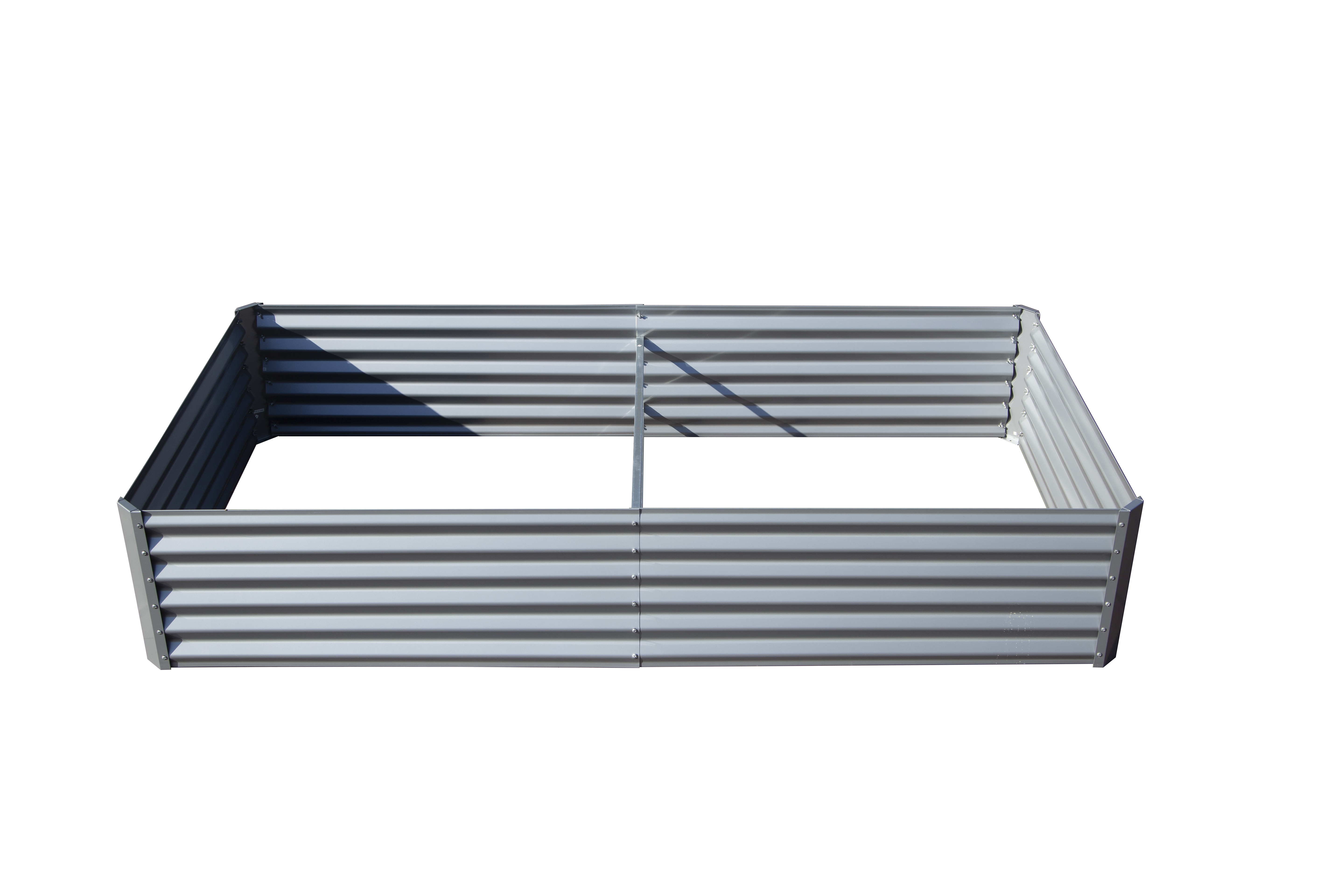 6x3x1ft Galvanized Raised Garden Bed, Outdoor Planter Garden Boxes Large Metal Planter Box for Gardening Vegetables Fruits Flowers, Silvery--1