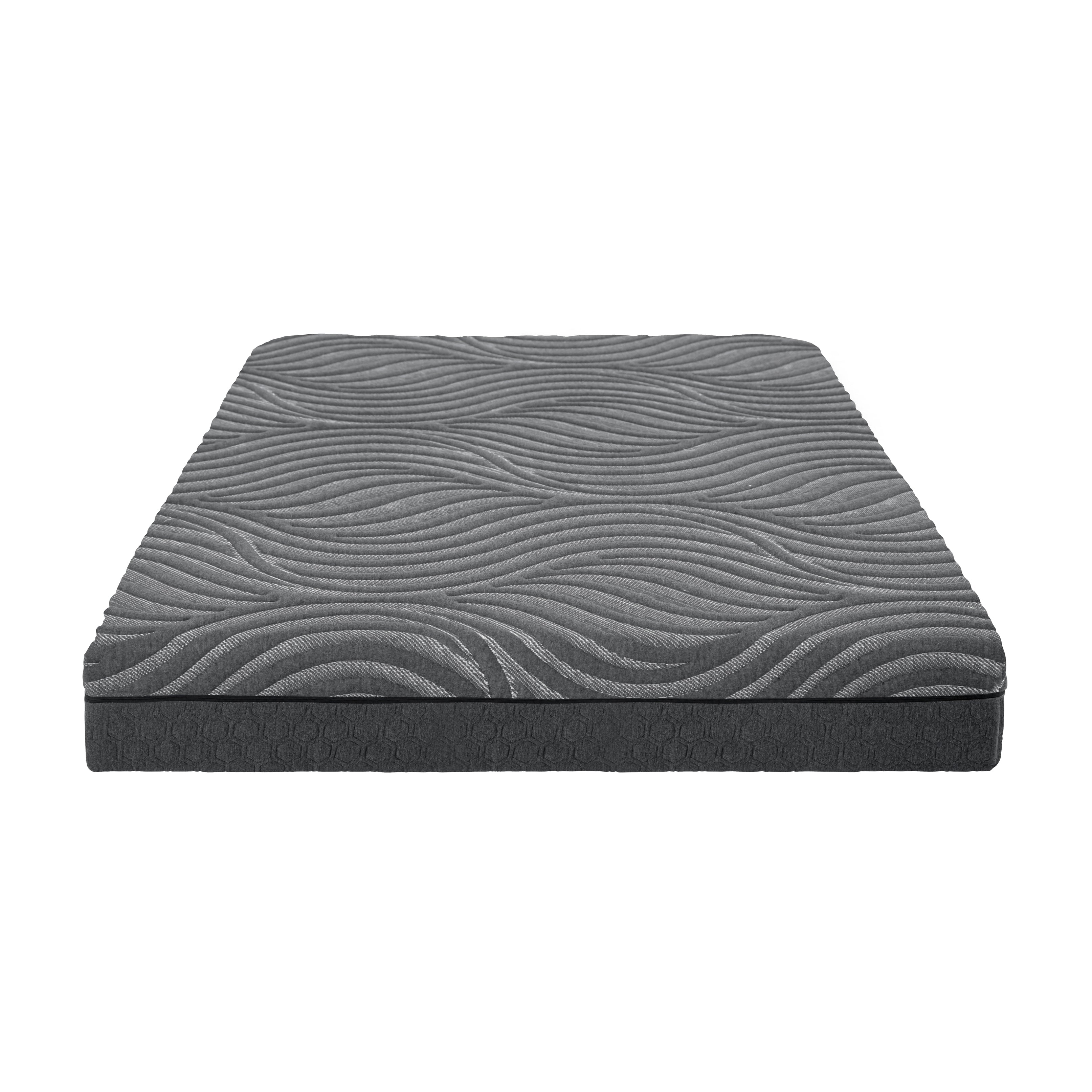 8-inch Queen Mattress Copper-Infused Memory Foam Hybrid Mattress, Gray, Mattress in a Box, Breathable fabric Cover, Plush Foam, Comfortable Mattress--1