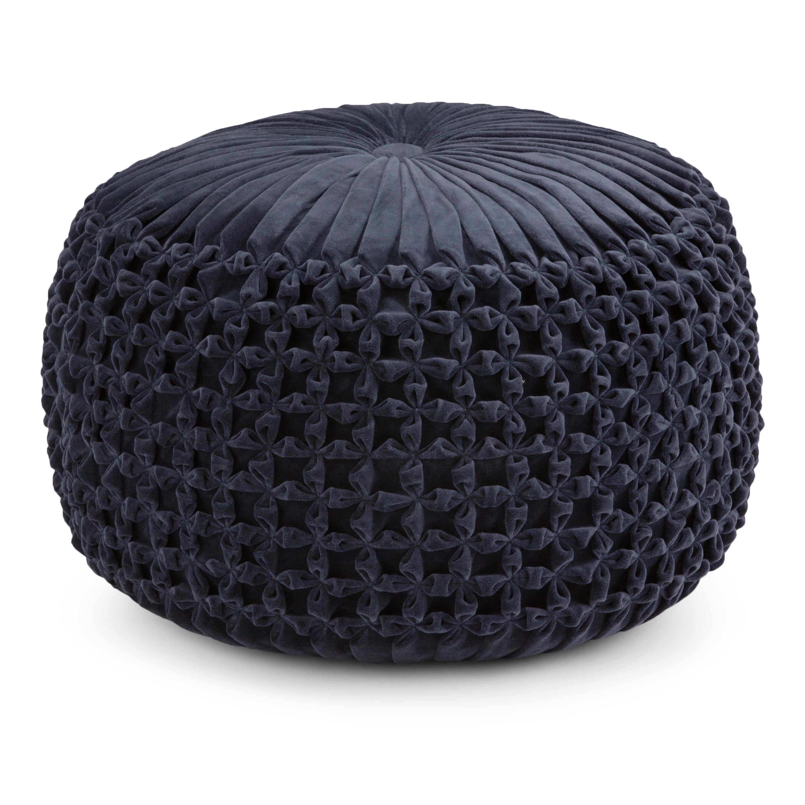 Renee - Round Pouf - Navy--1