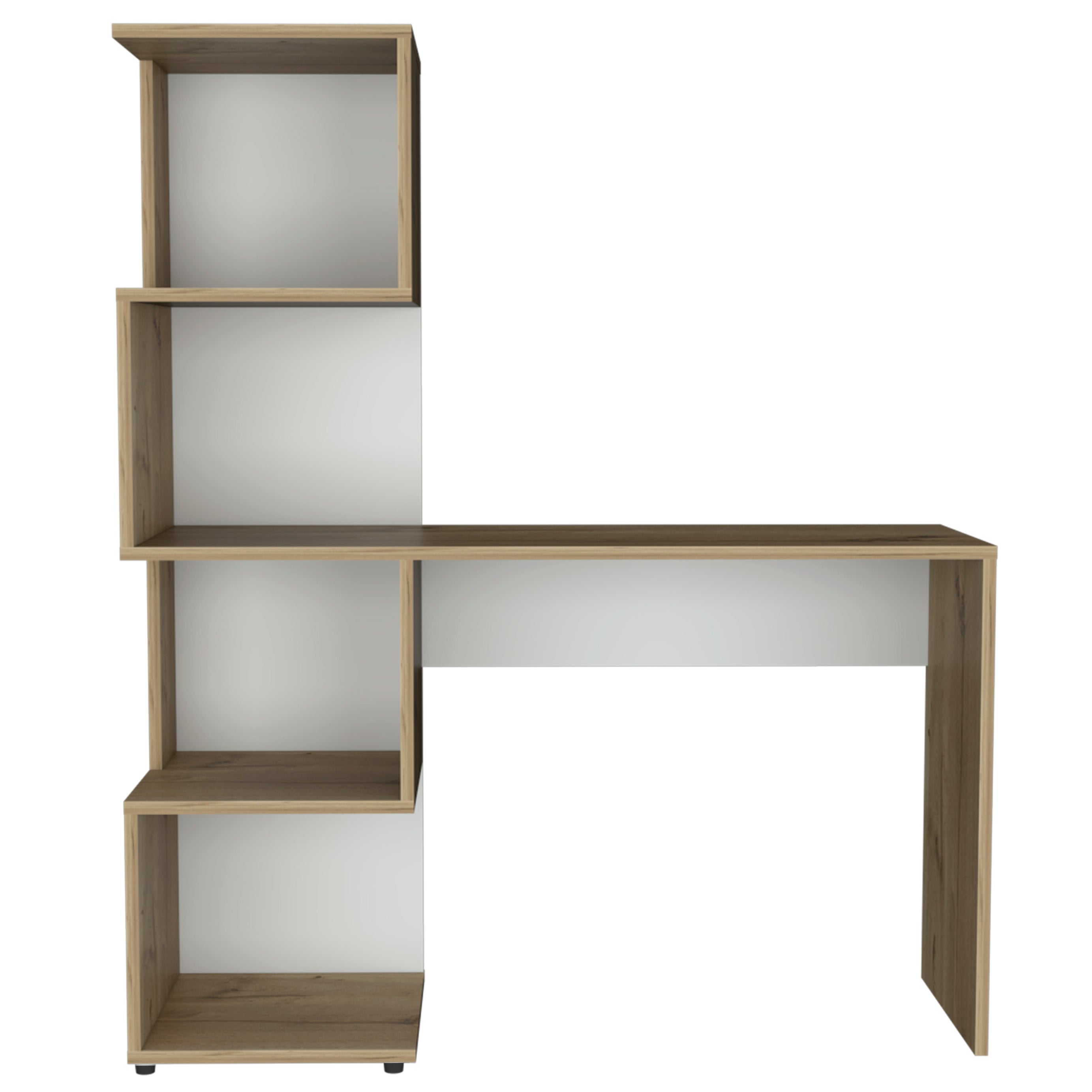 Vik Desk with Storage Cabinets, Four Shelves--2