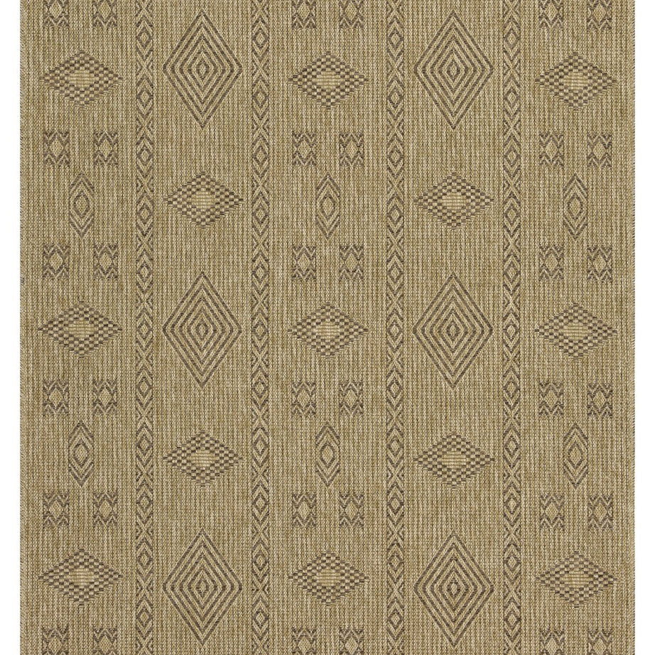 Earth GC_NTL1002 Jute/Mocha 5 ft. 3 in. x 7 ft. 3 in. Indoor/Outdoor Area Rug--1