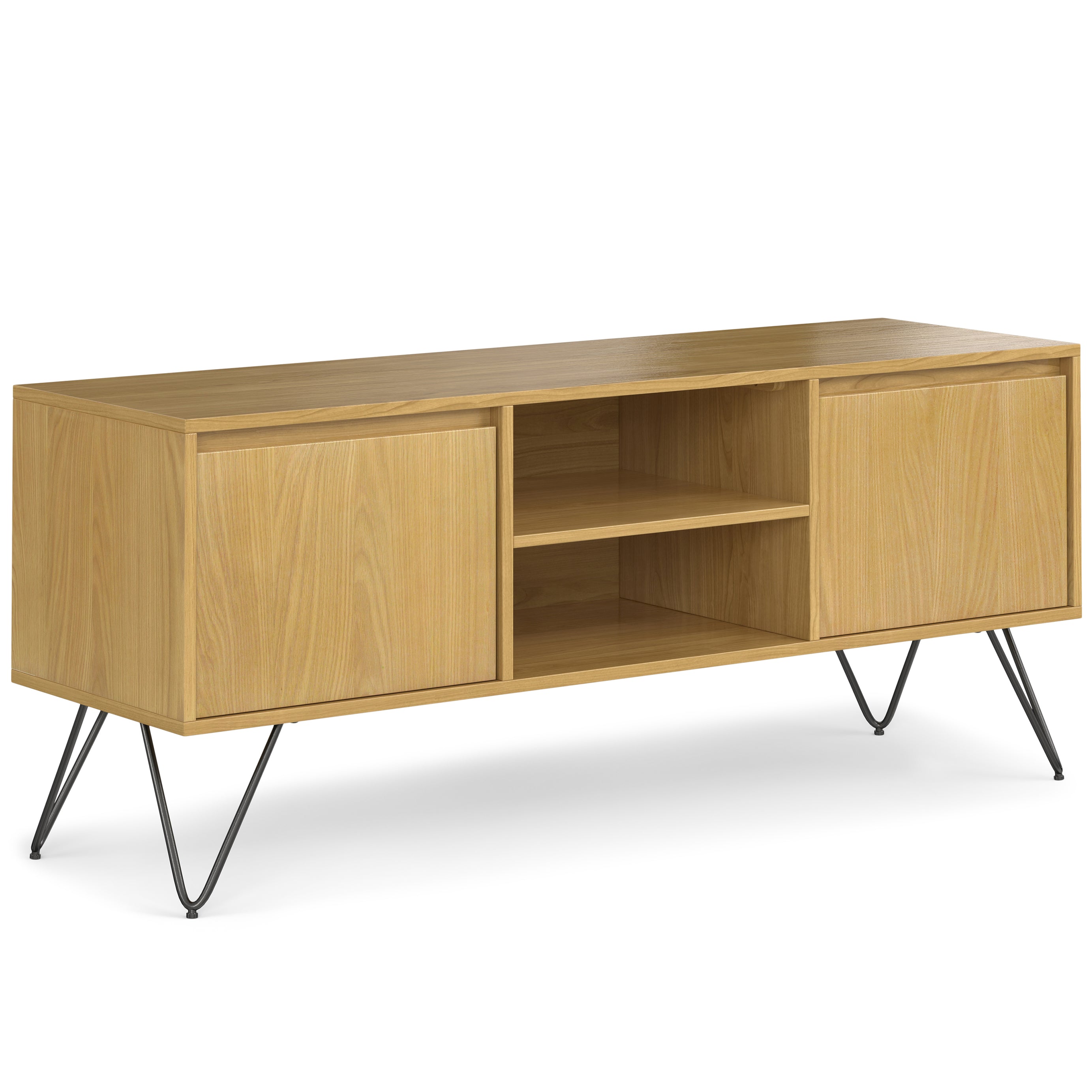 Hunter - TV Media Stand - Oak Veneer--1