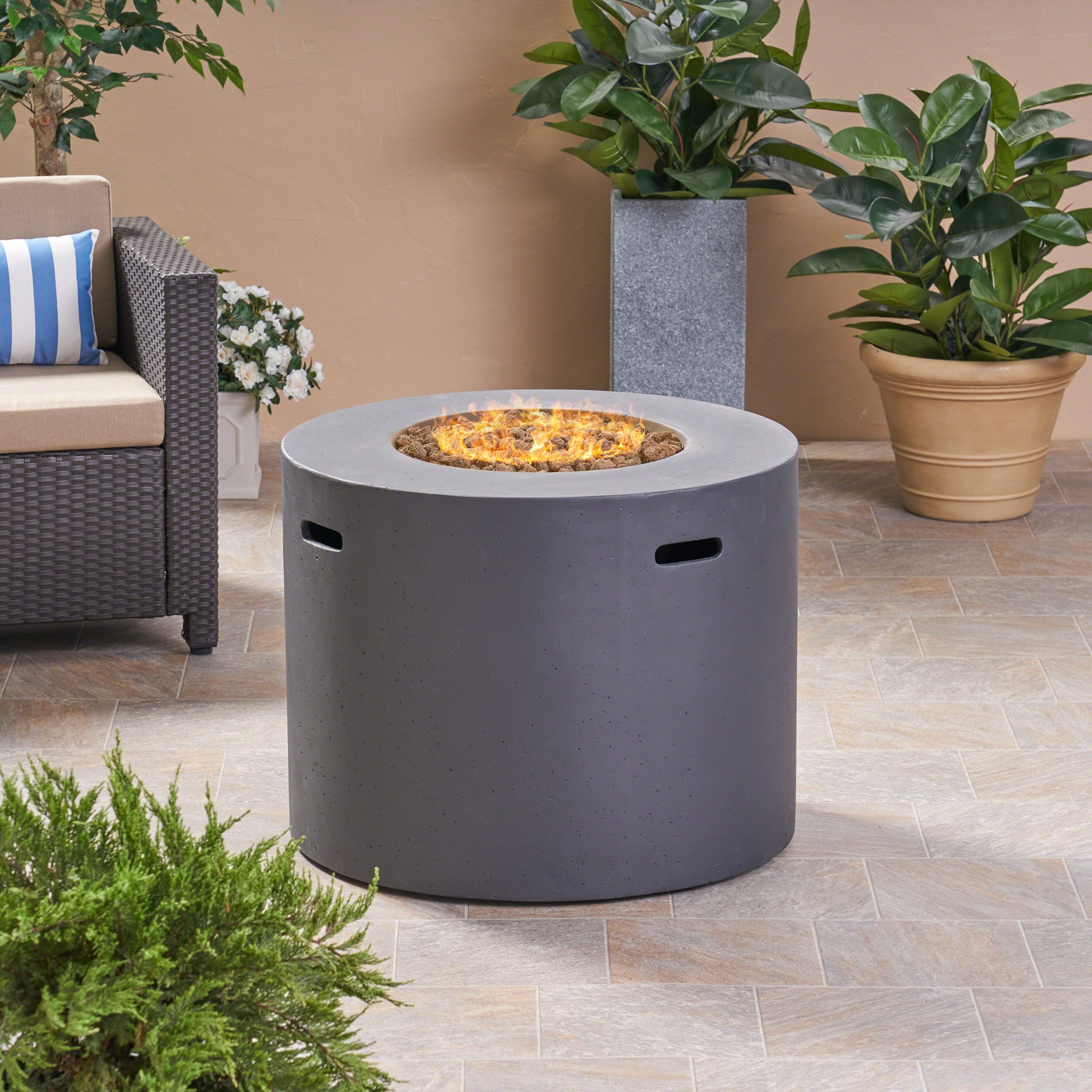 31" ROUND MGO FIRE PIT- 40 000 BTU--1