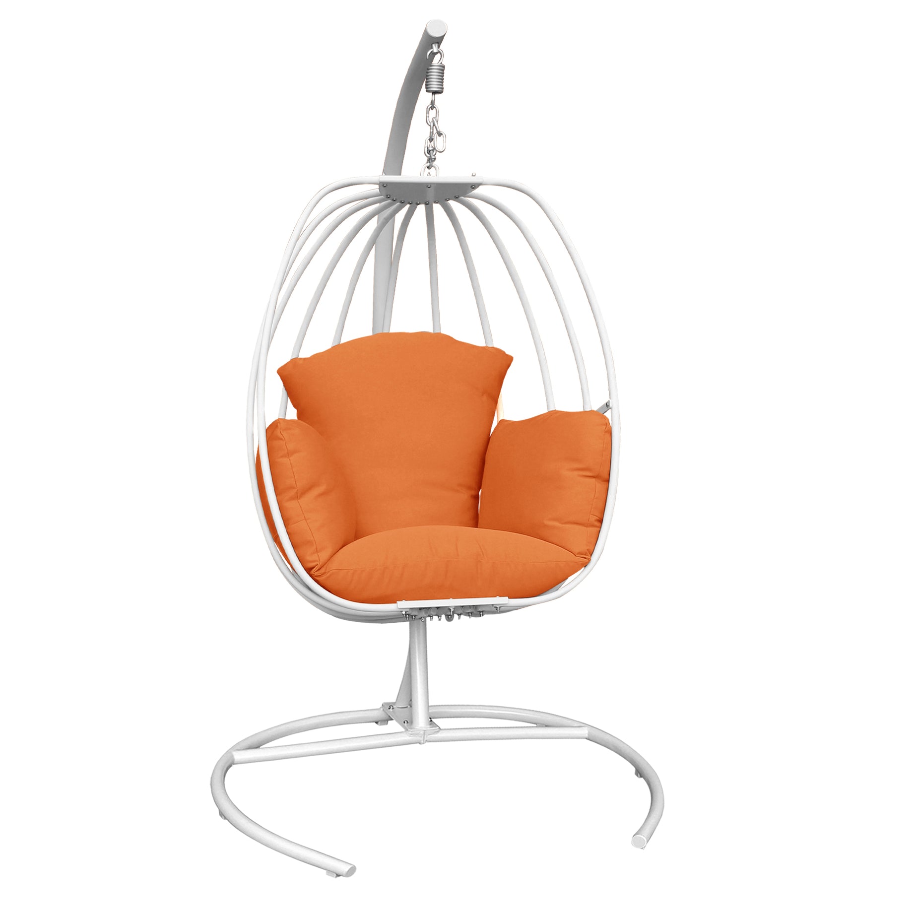 Hanging Egg Chair with Stand, Hammock Swing Chair with Hanging Kit,Orange--1