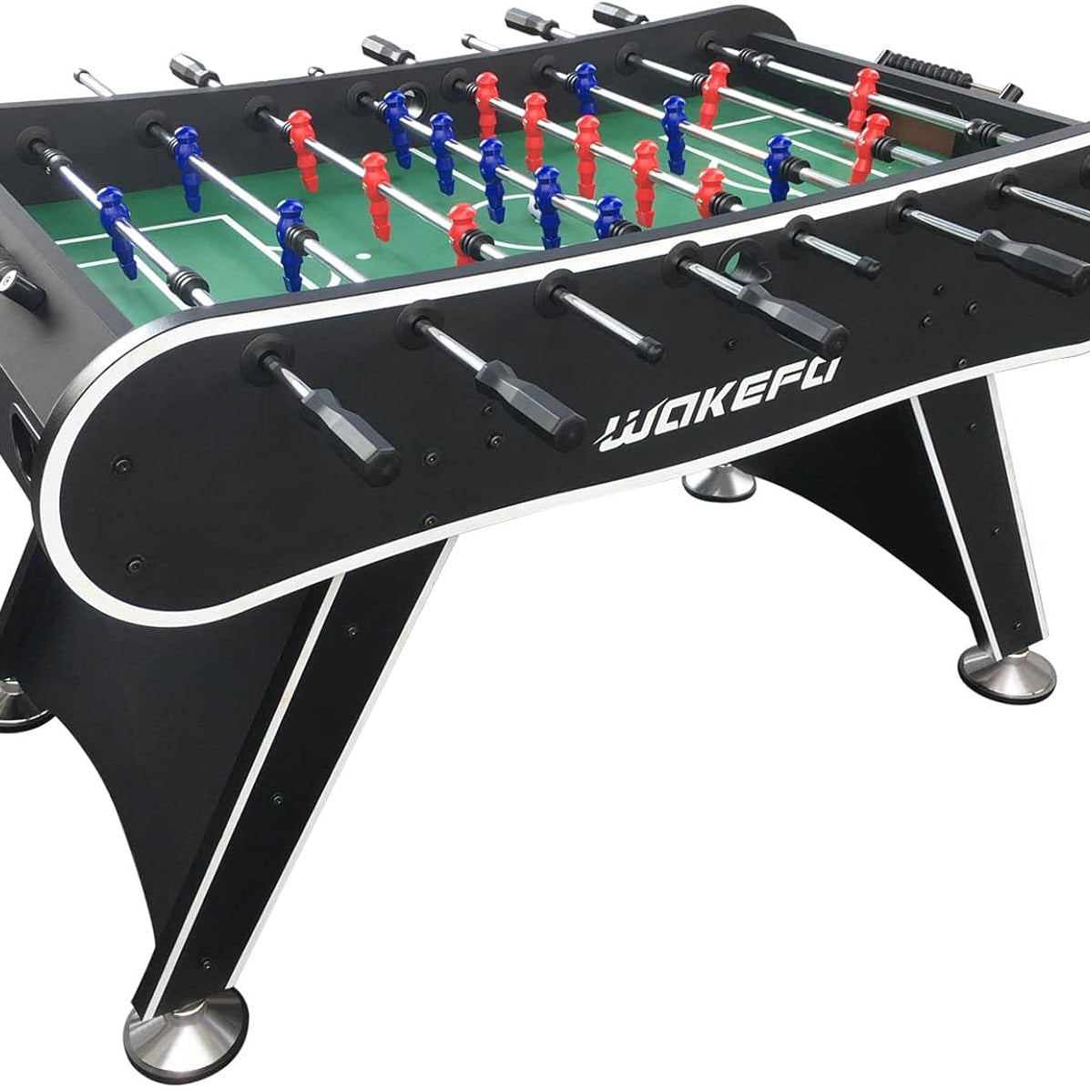 Foosball Table Soccer Arcade Games: Foosball Tables Adult Size for Home, Game Room, Bar - Competition Sized Football Table w/ 2 Balls, 2 Drink Holders, Table Soccer Game for Kids and Adults--1