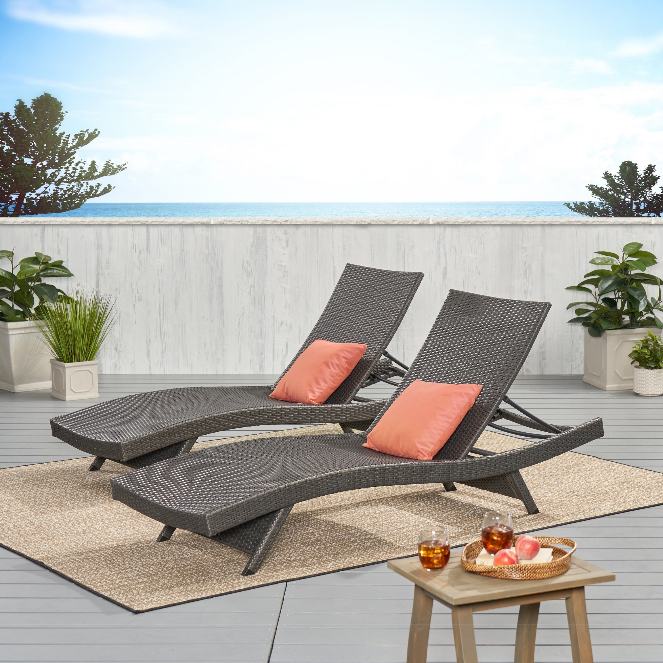 SALEM PE WICKER CHAISE LOUNGE--1