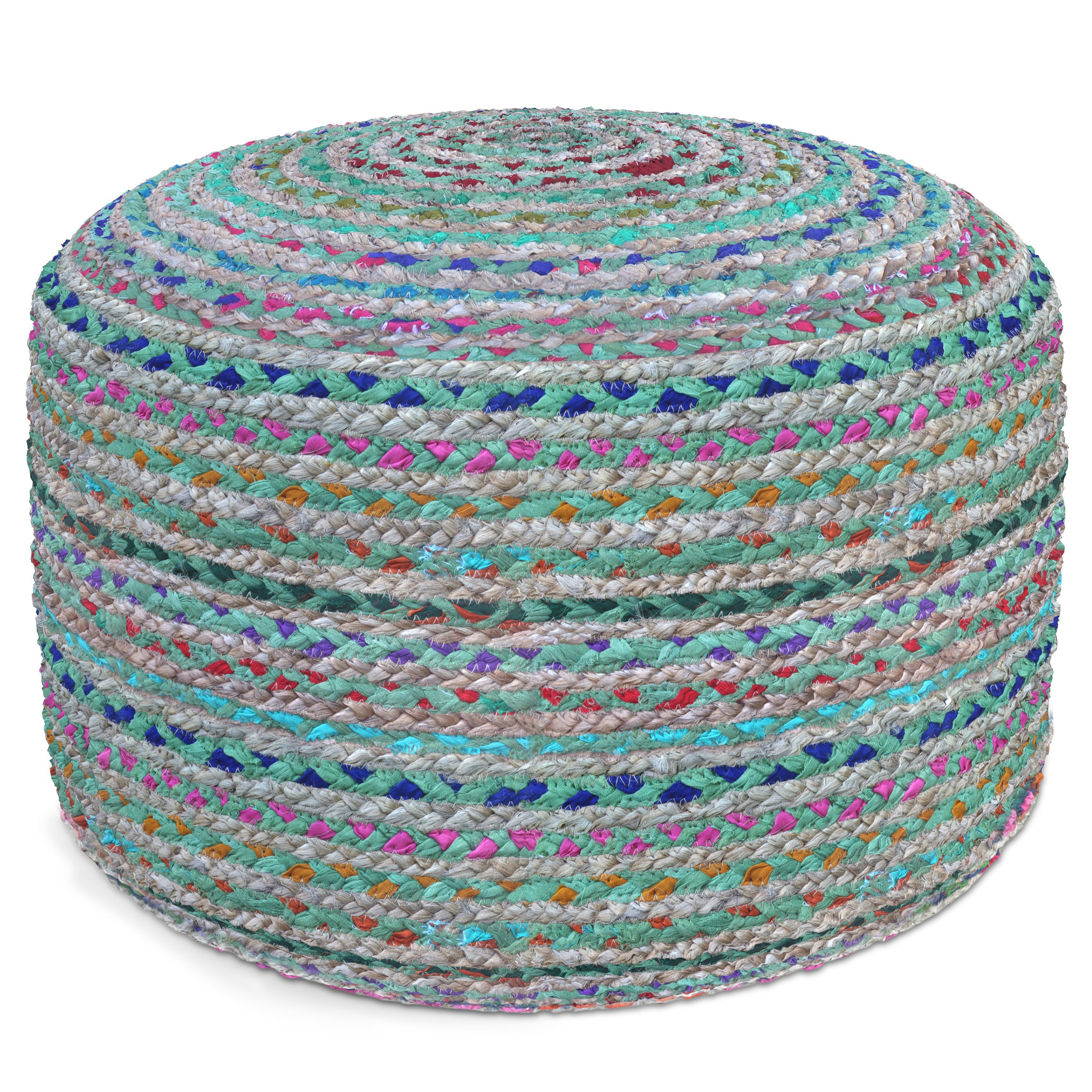 Margo - Round Pouf - Green--1