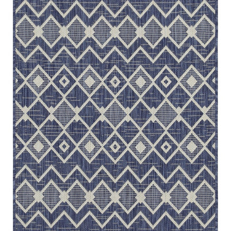 Sunshine GC_HAR2019 Blue 2 ft. 7 in. x 7 ft. 3 in. Indoor/Outdoor Area Rug--1