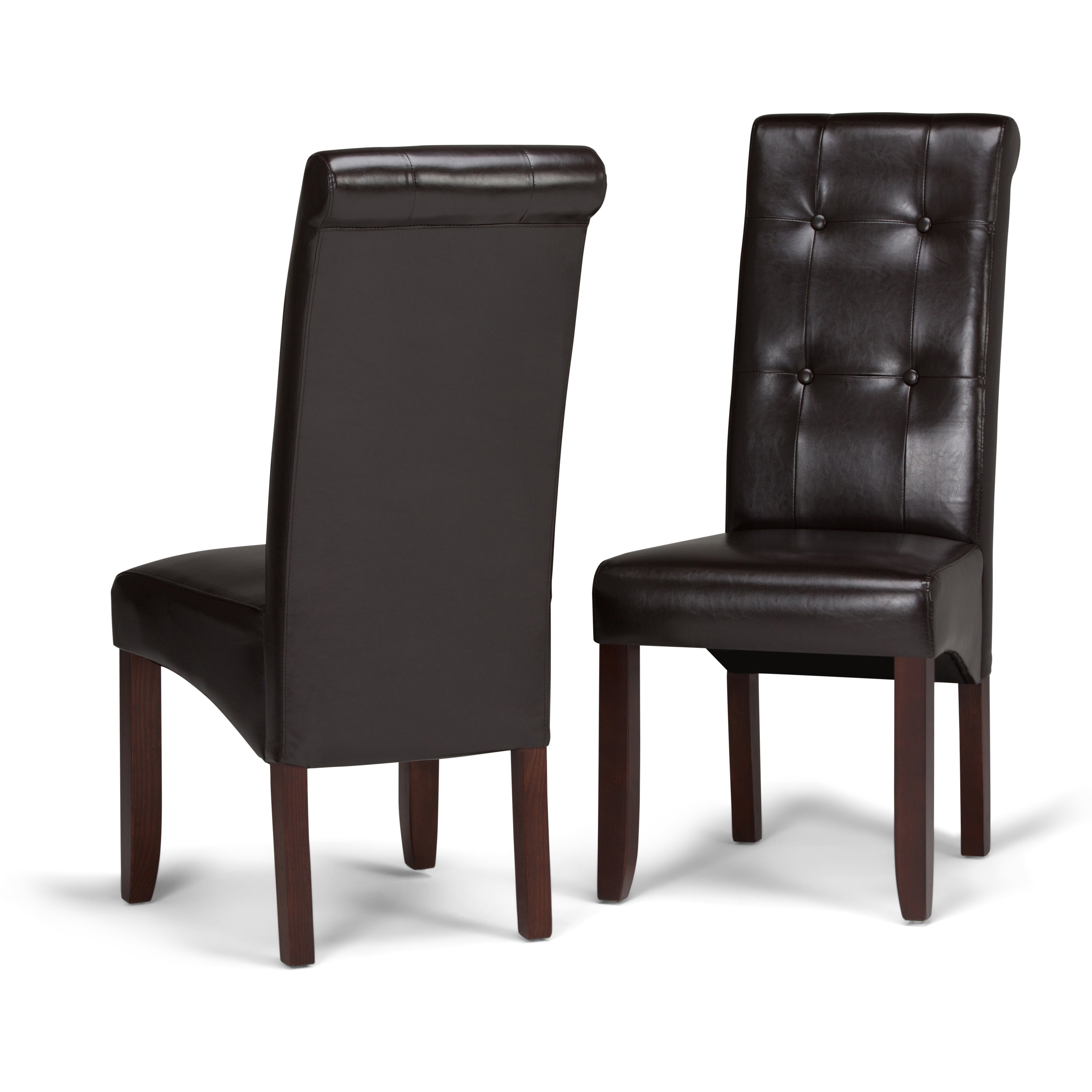 Cosmopolitan - Deluxe Tufted Parson Chair (Set of 2) - Tanners Brown--1