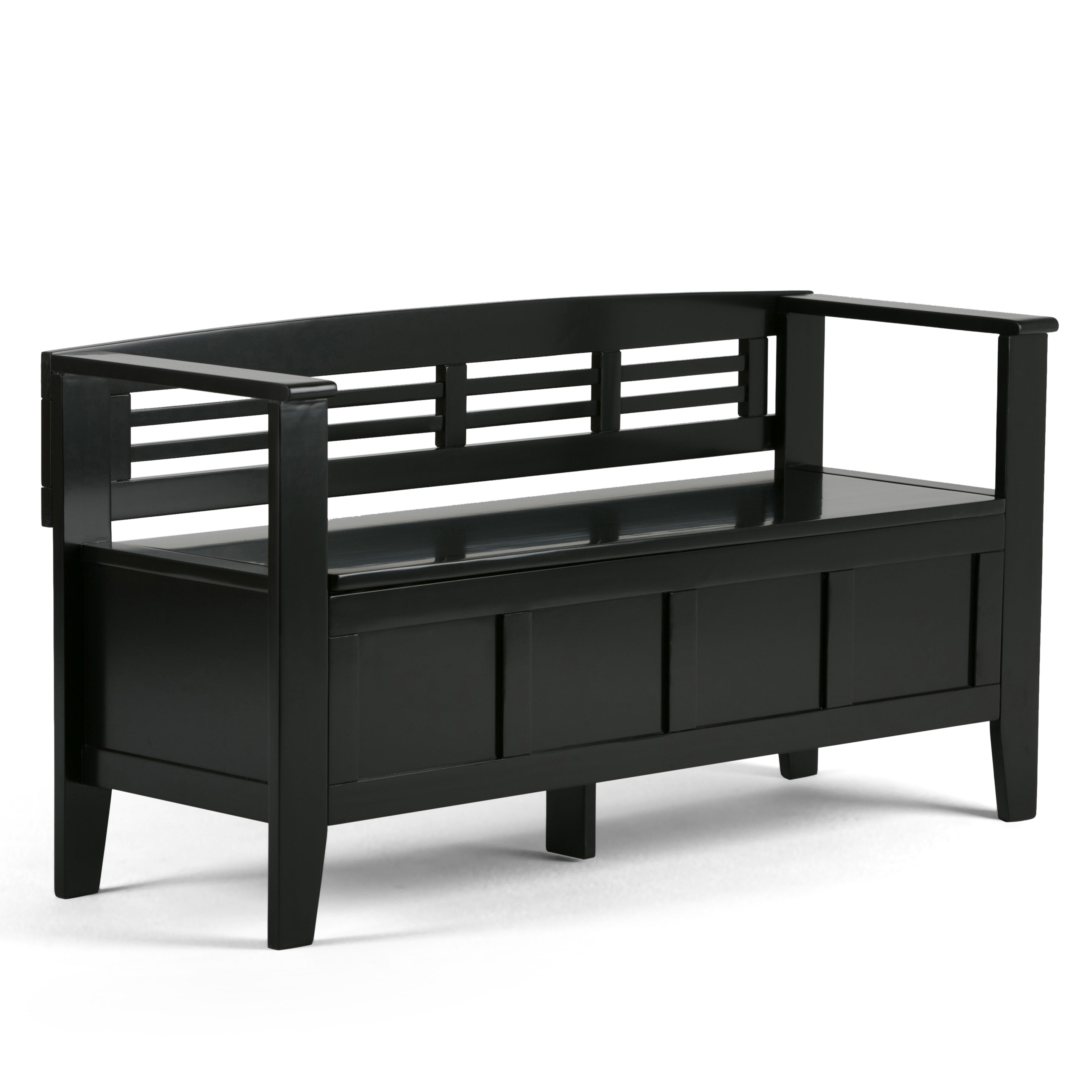 Adams - Entryway Storage Bench - Black--1