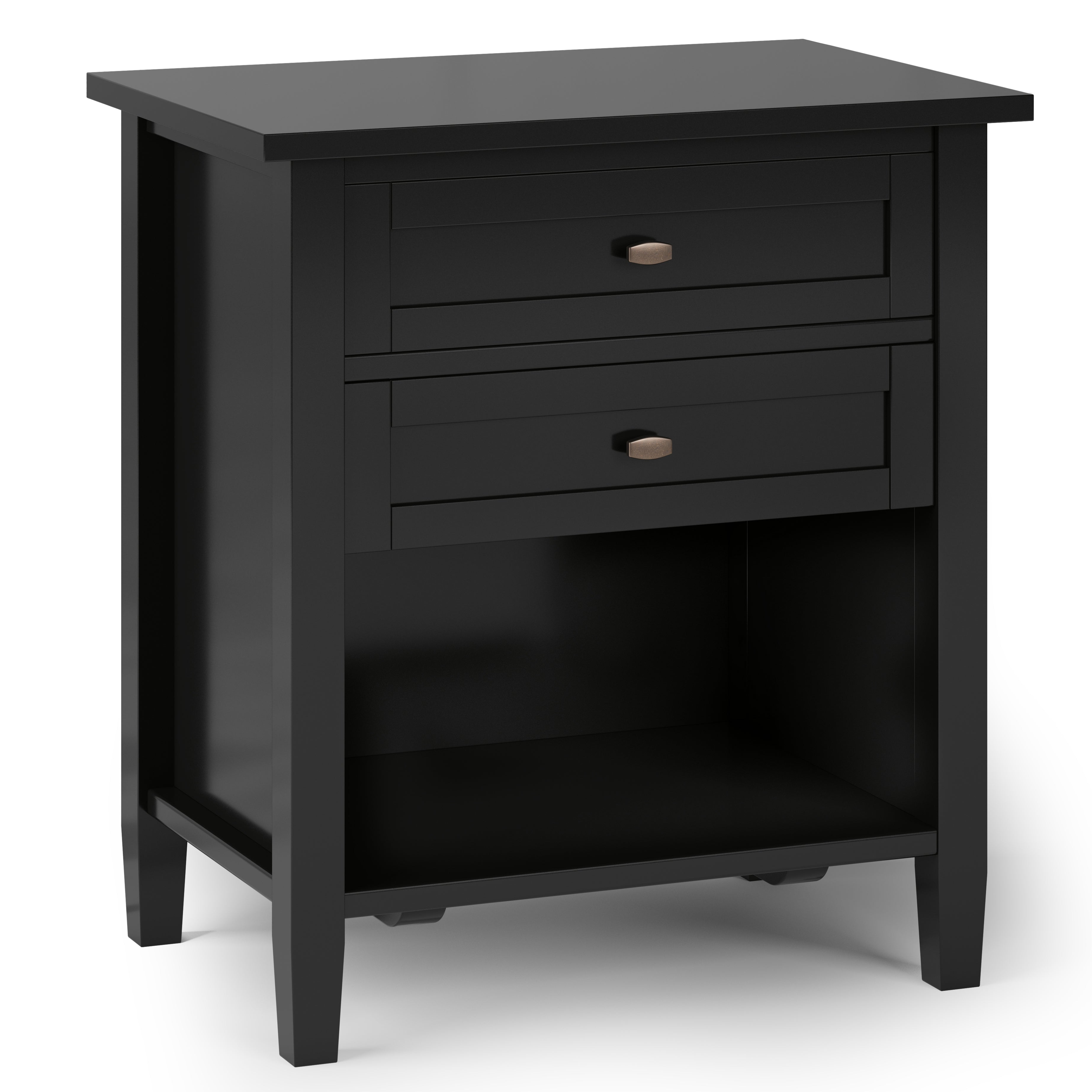 Warm Shaker - Bedside Table - Black--1