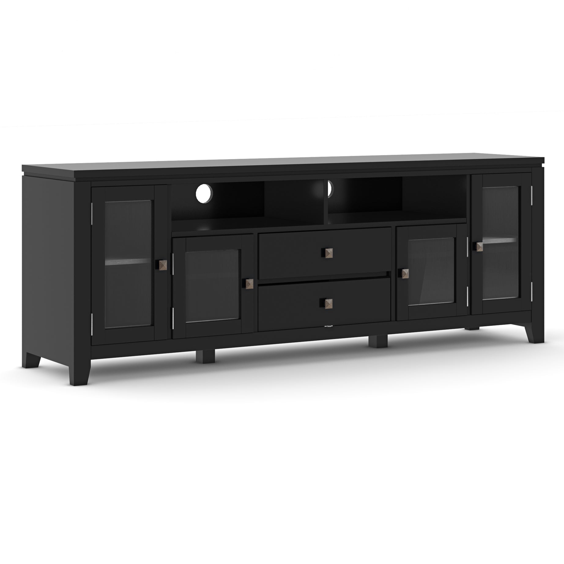 Cosmopolitan - 72" Wide TV Media Stand - Black--1