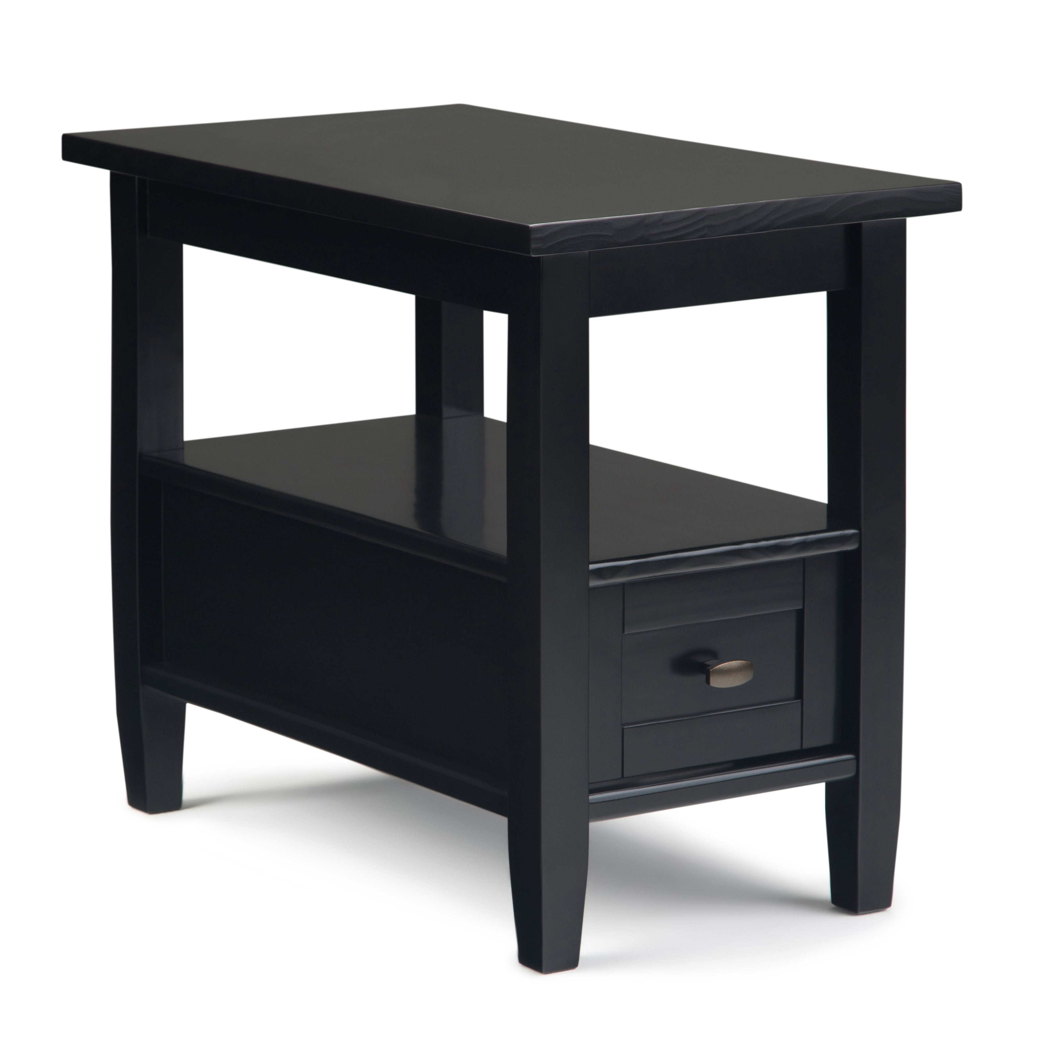 Warm Shaker - Narrow Side Table - Black--1