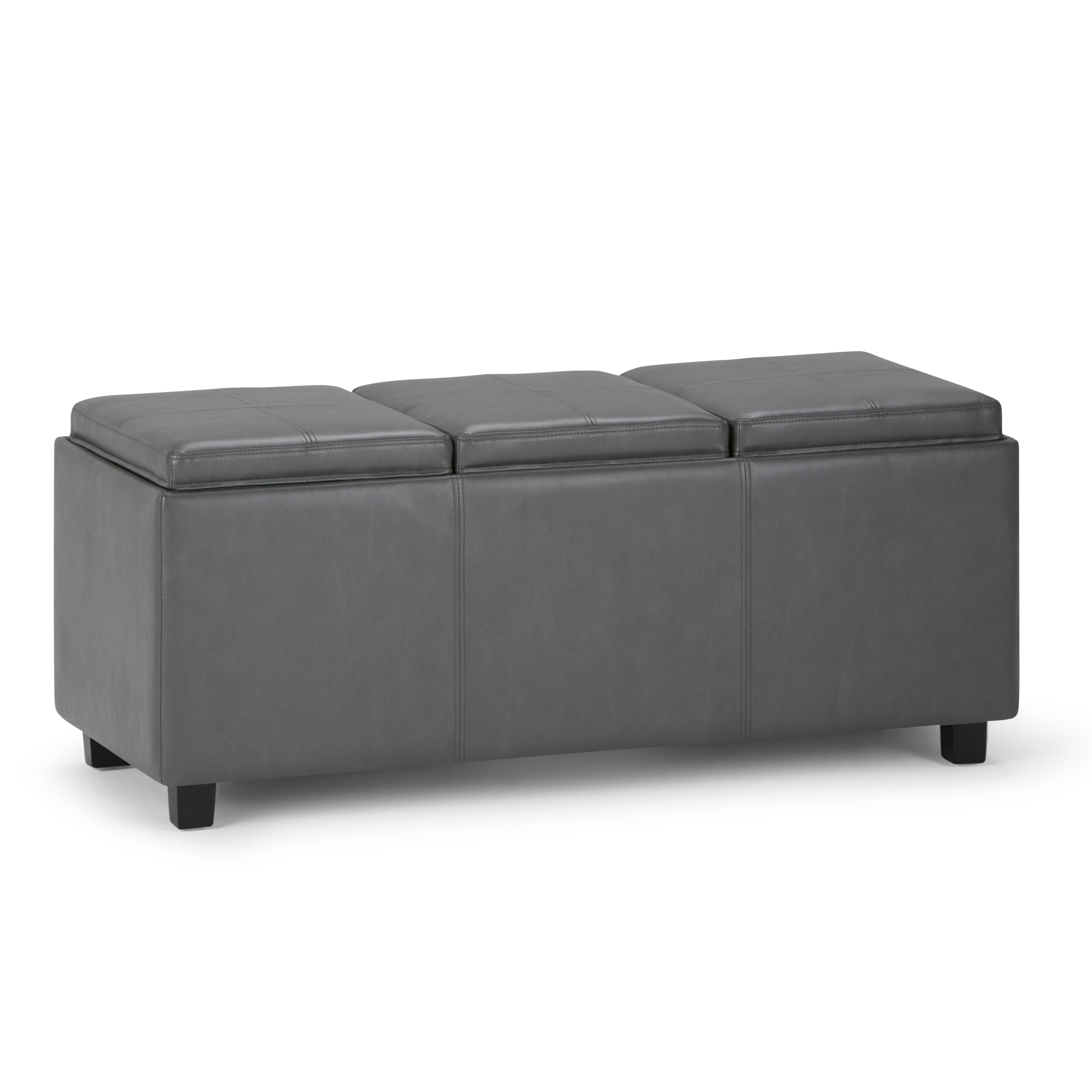 Avalon - Storage Ottoman - Stone Grey--1