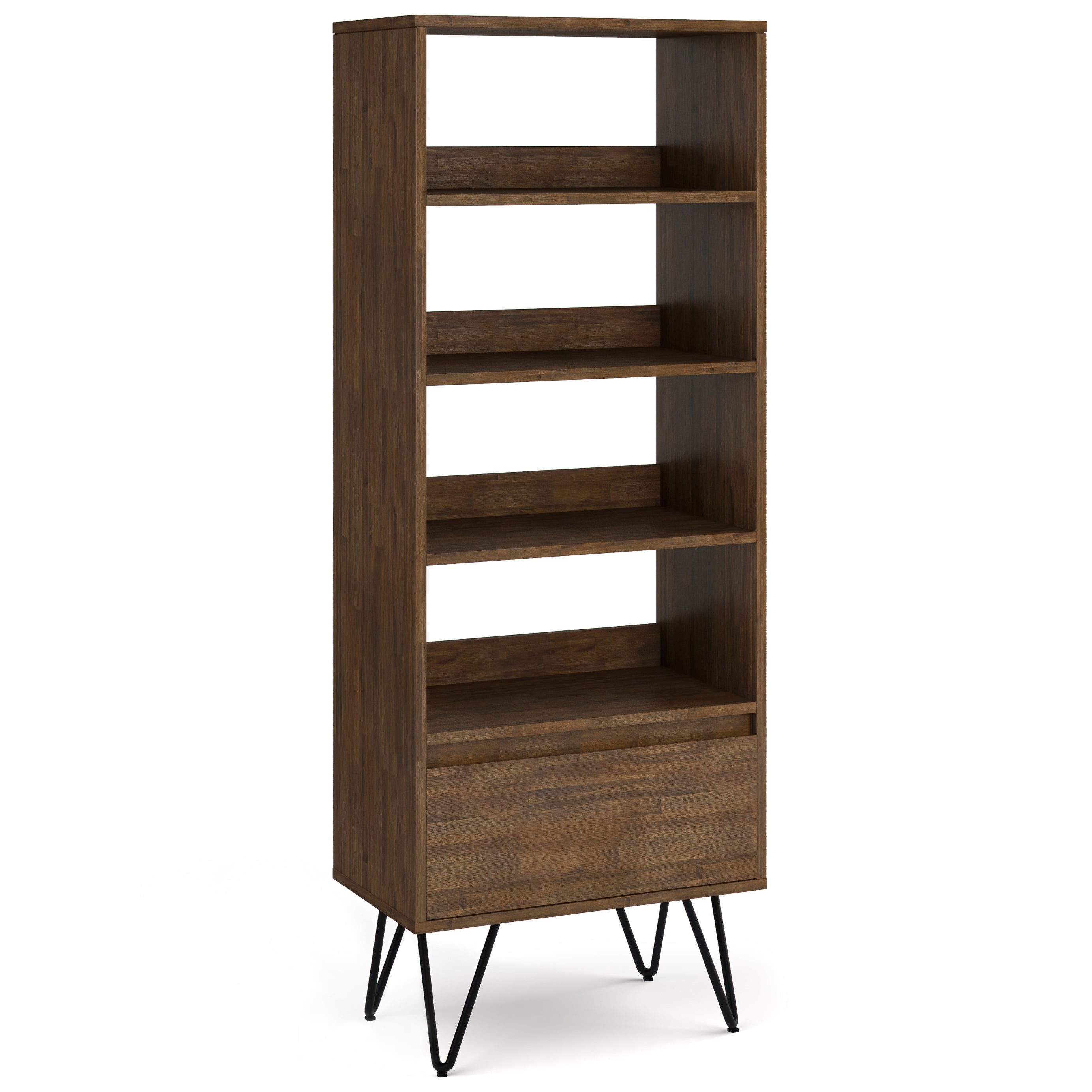 Chase - Tall Bookcase - Rustic Natural Aged Brown--1