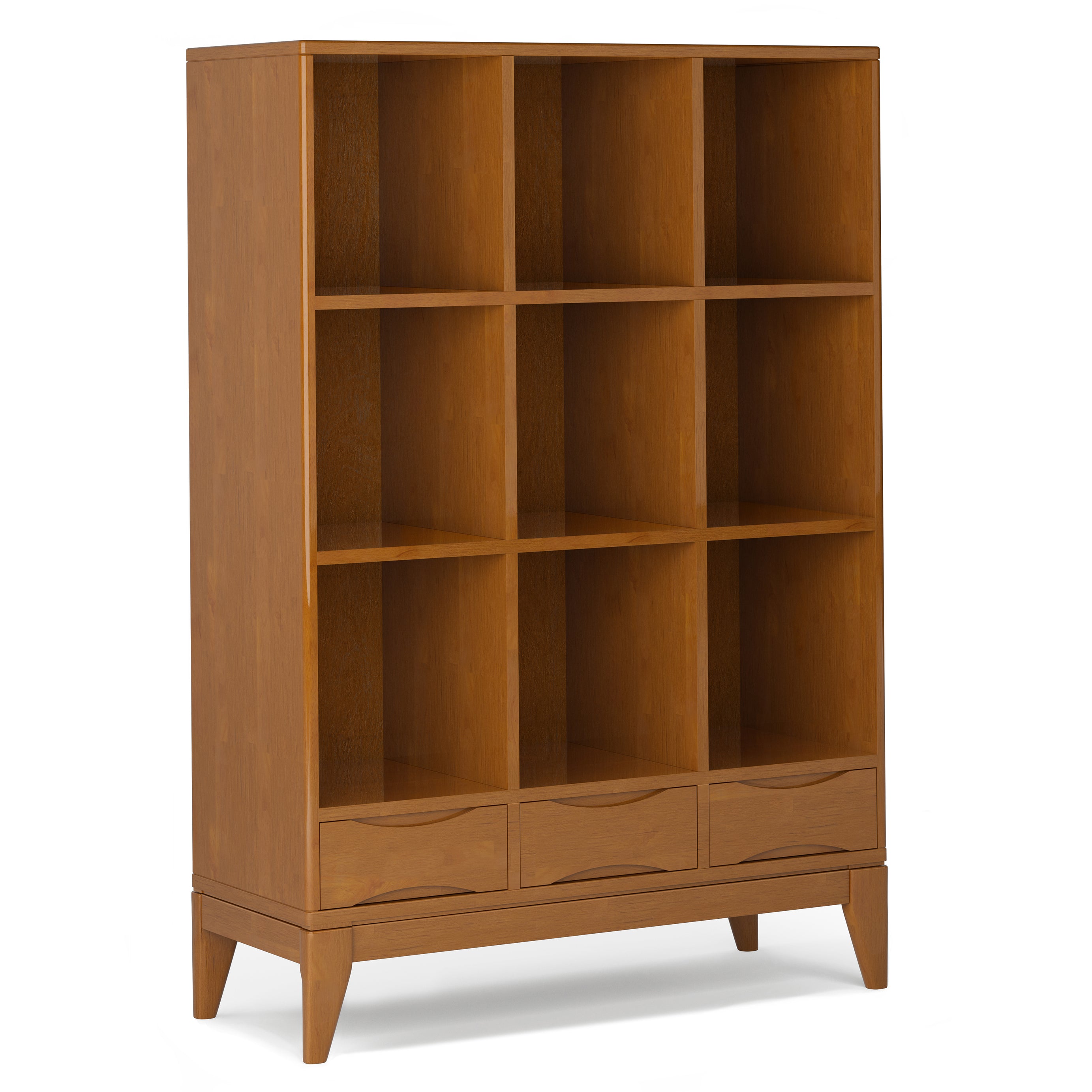 Harper - Cube Storage with Drawers - Teak Brown--1