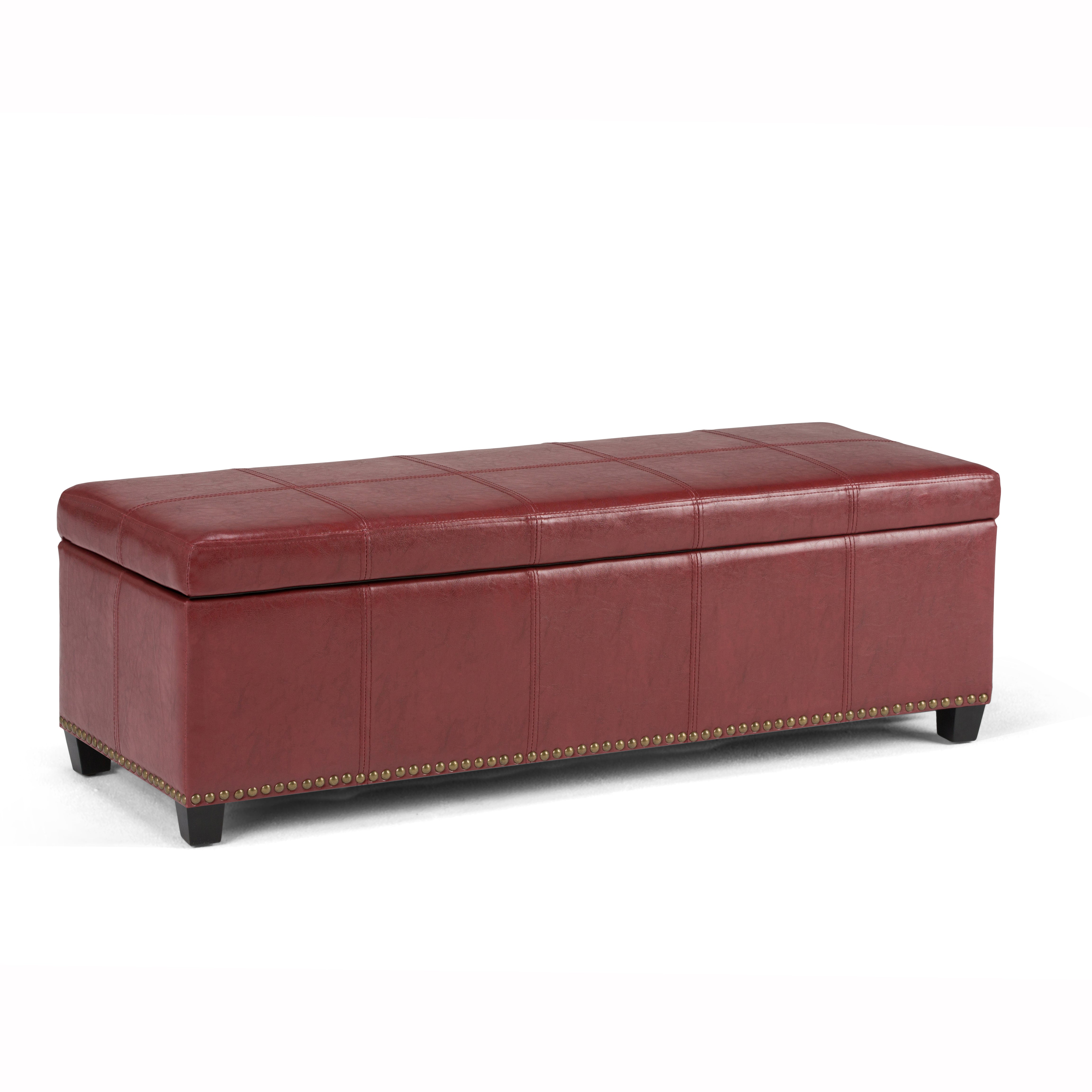 Kingsley - Large Storage Ottoman - Radicchio Red--1