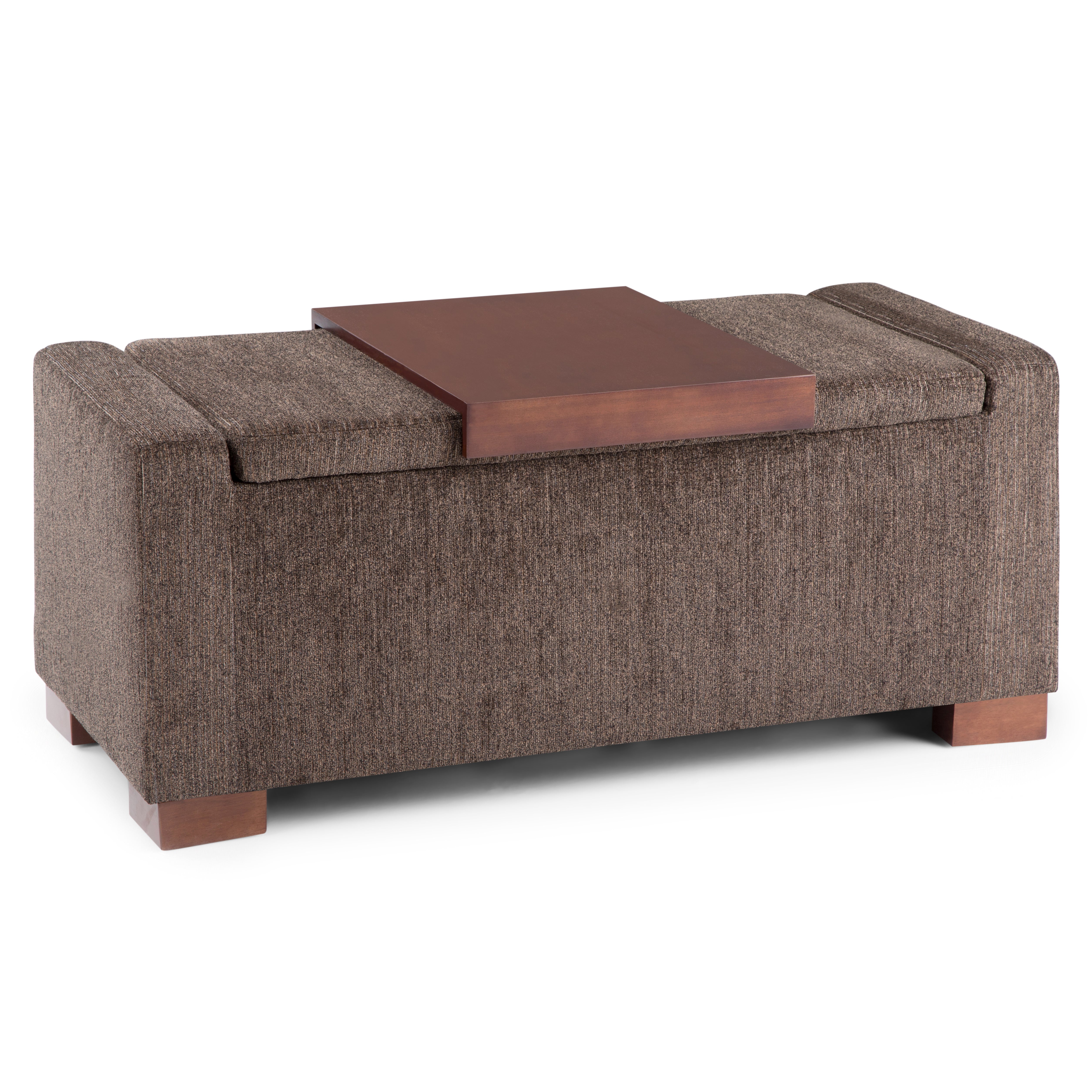 Bretton - Lift Top Storage Ottoman - Deep Umber Brown--1