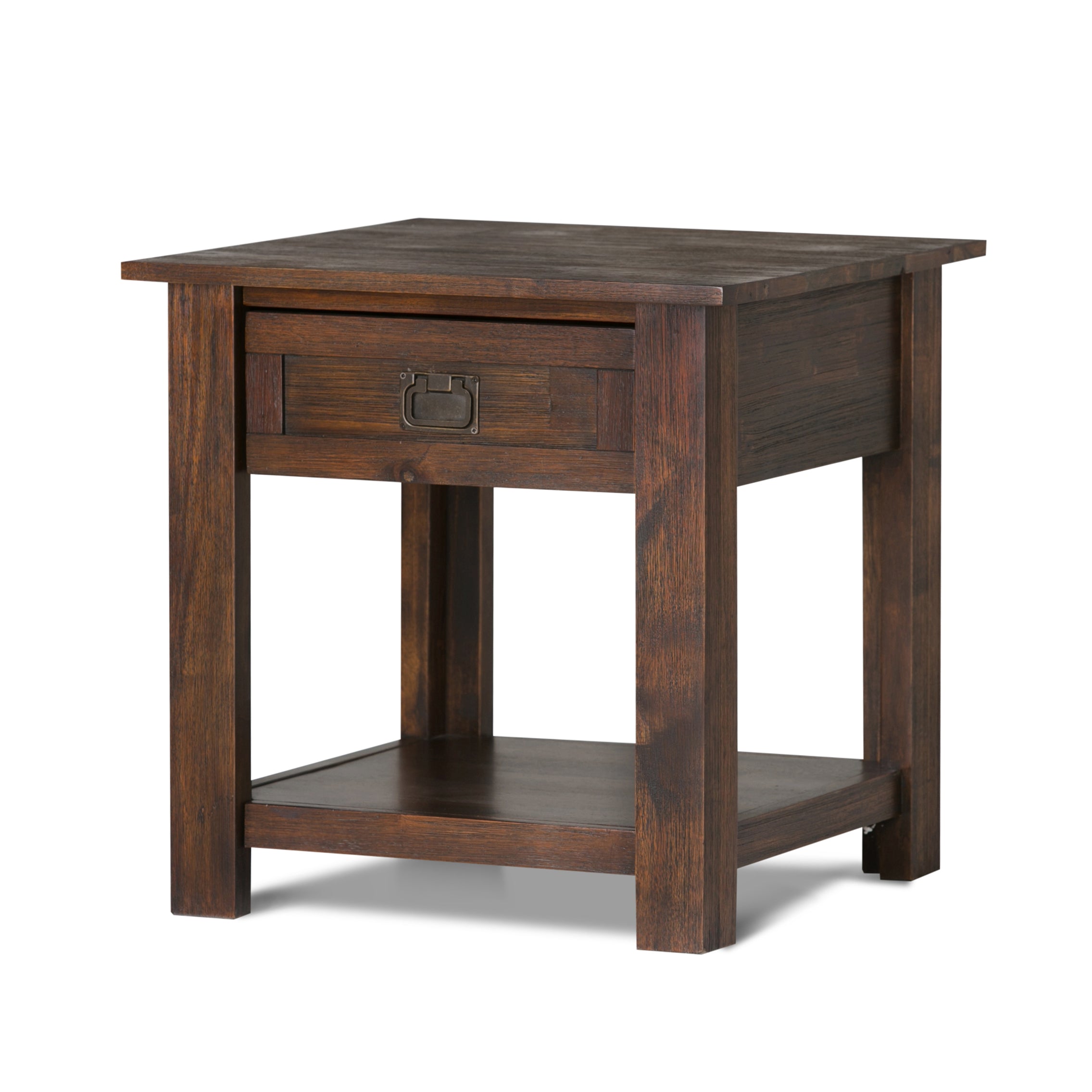 Monroe - End Table - Distressed Charcoal Brown--1