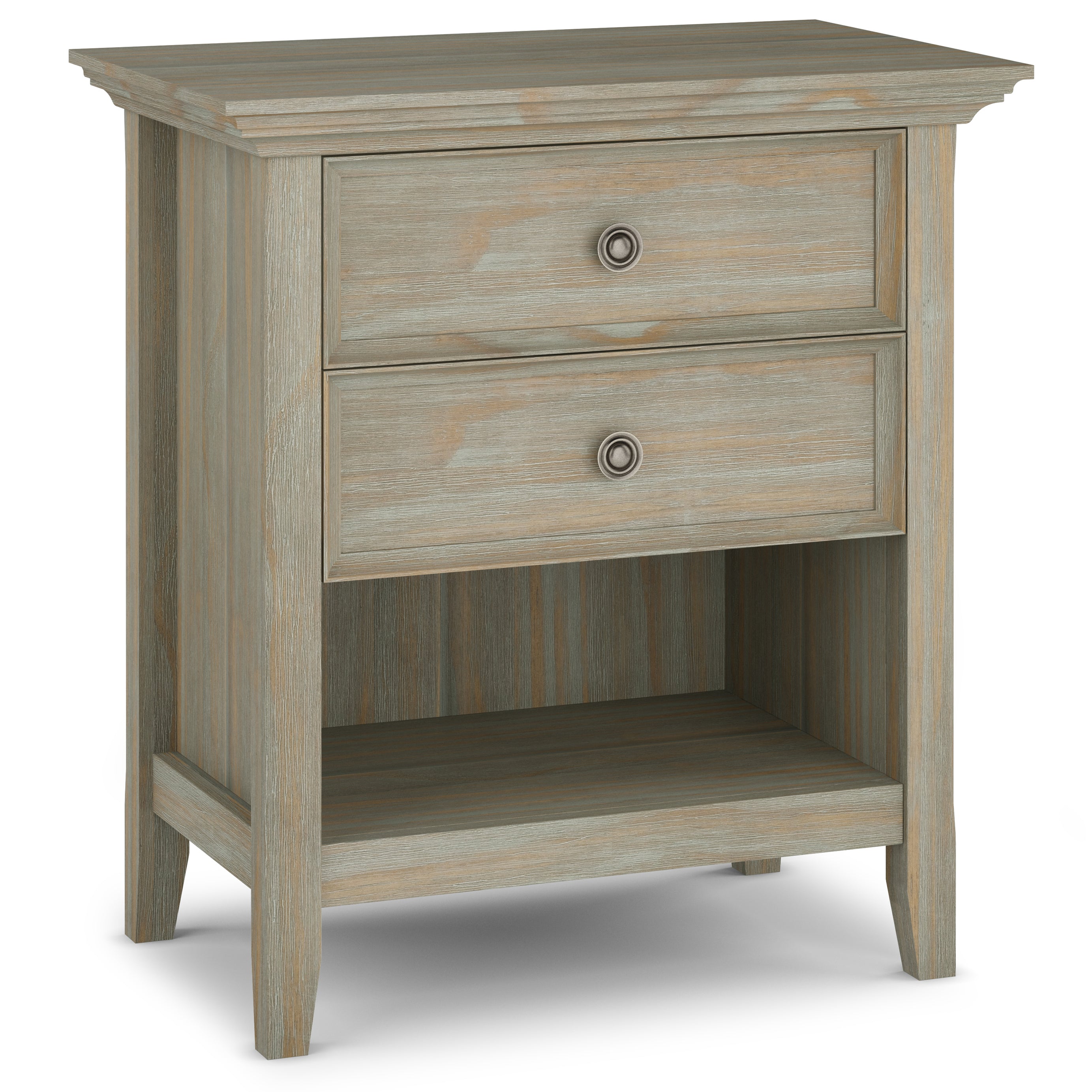 Amherst - Bedside Table - Distressed Grey--1