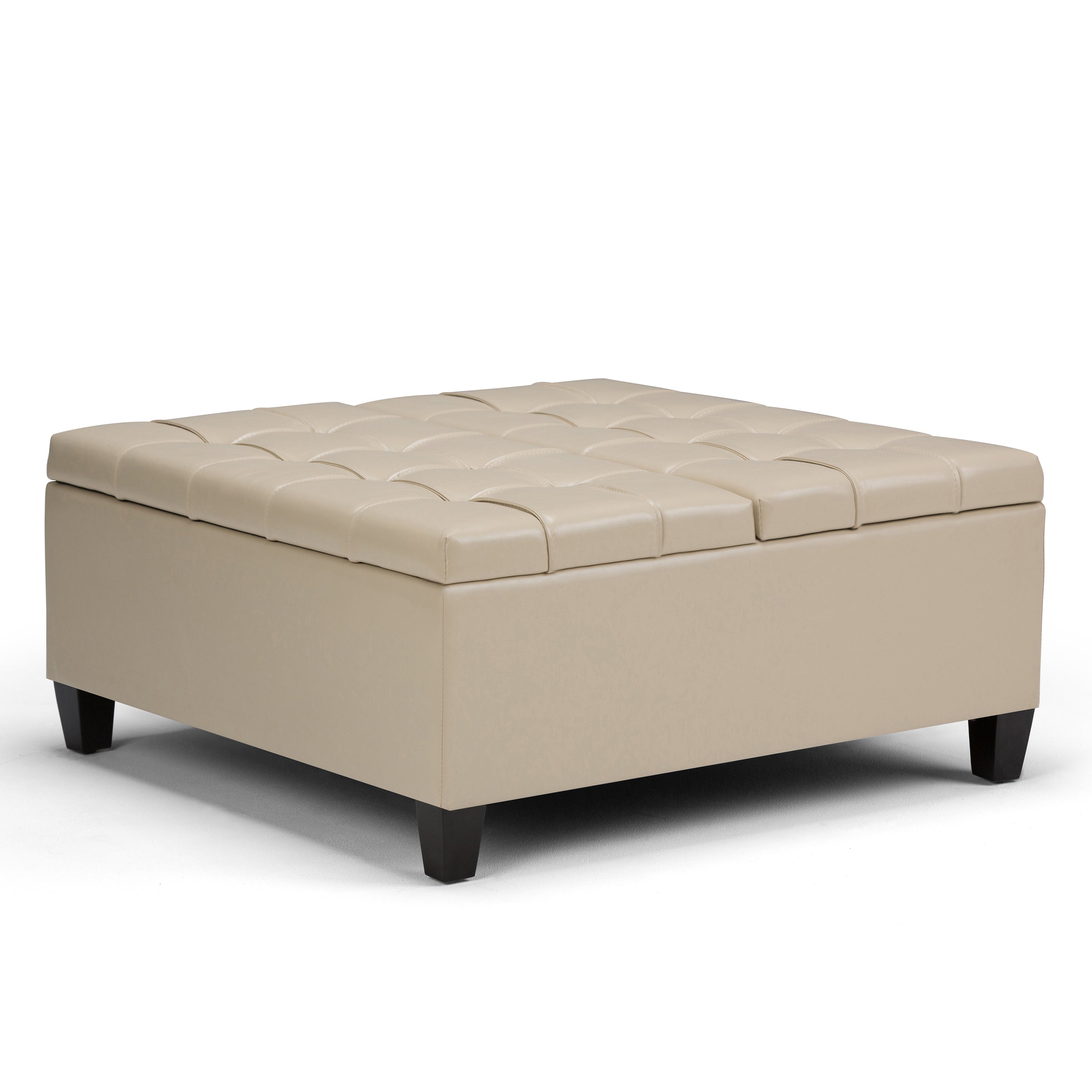 Harrison - Coffee Table Storage Ottoman - Satin Cream--1