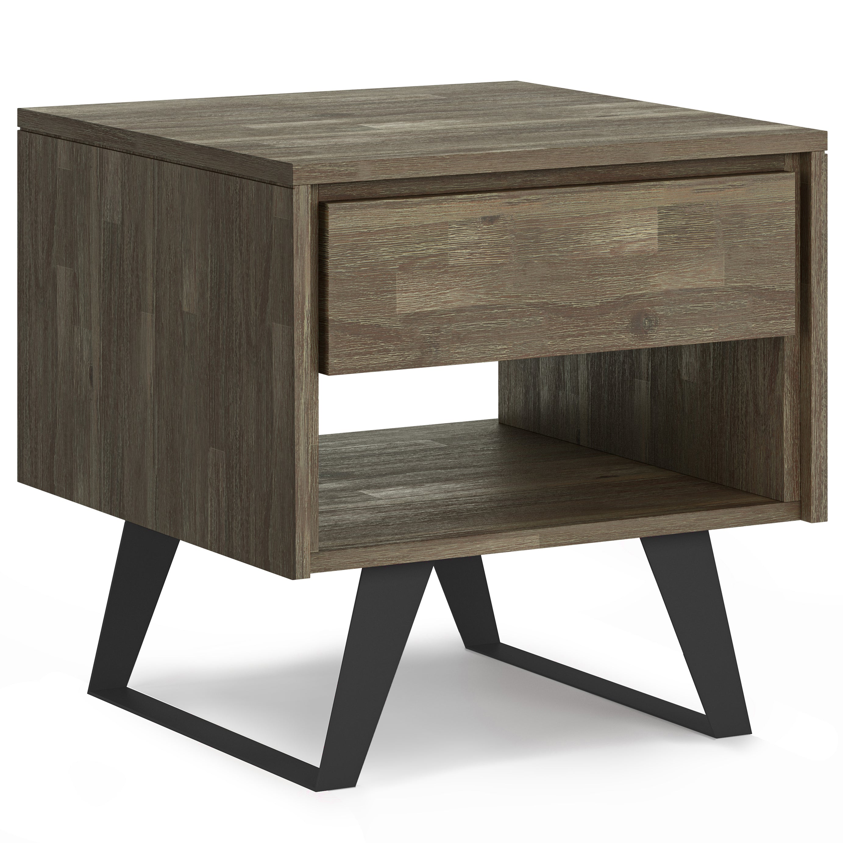 Lowry - End Table - Distressed Grey--1