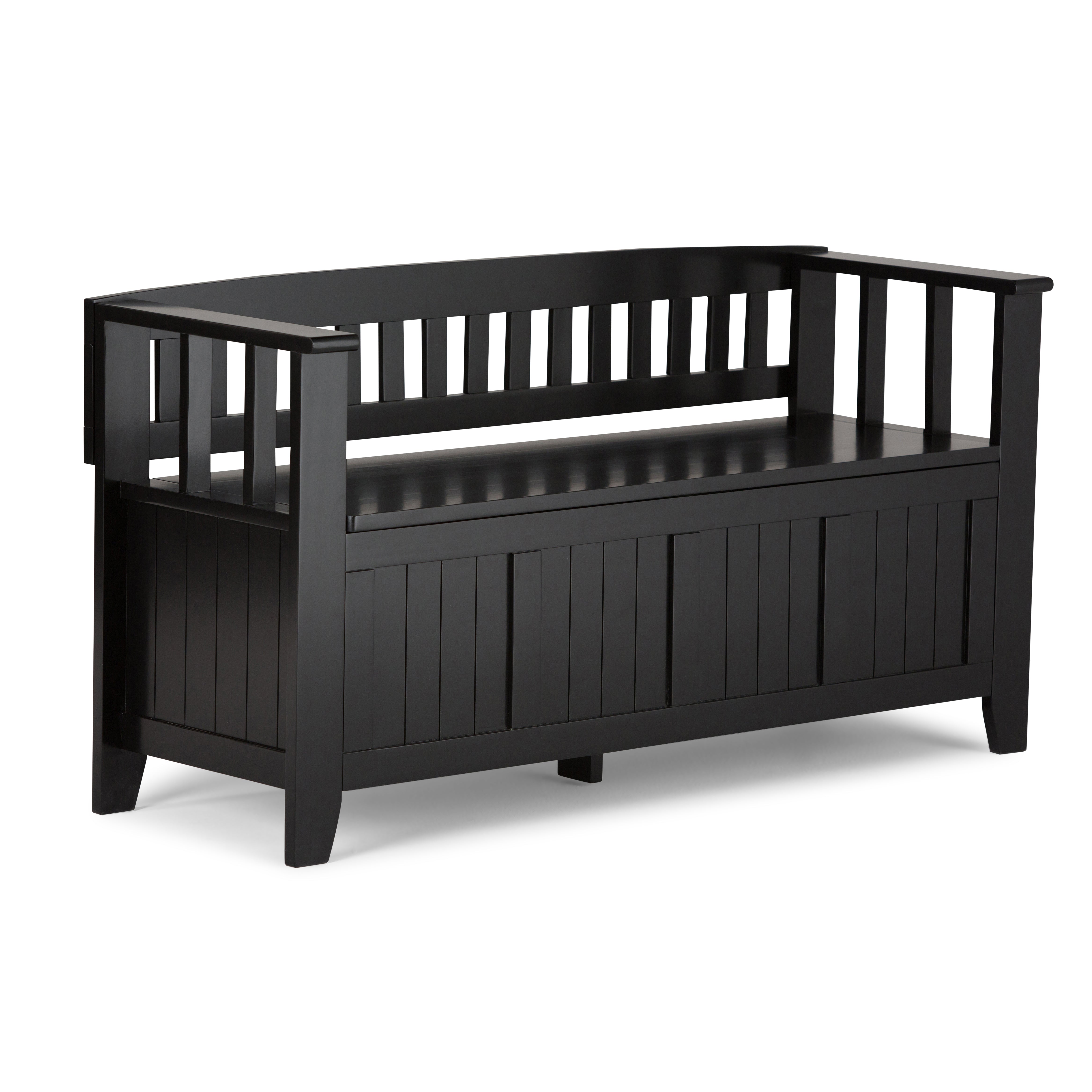 Acadian - Entryway Storage Bench - Black--1