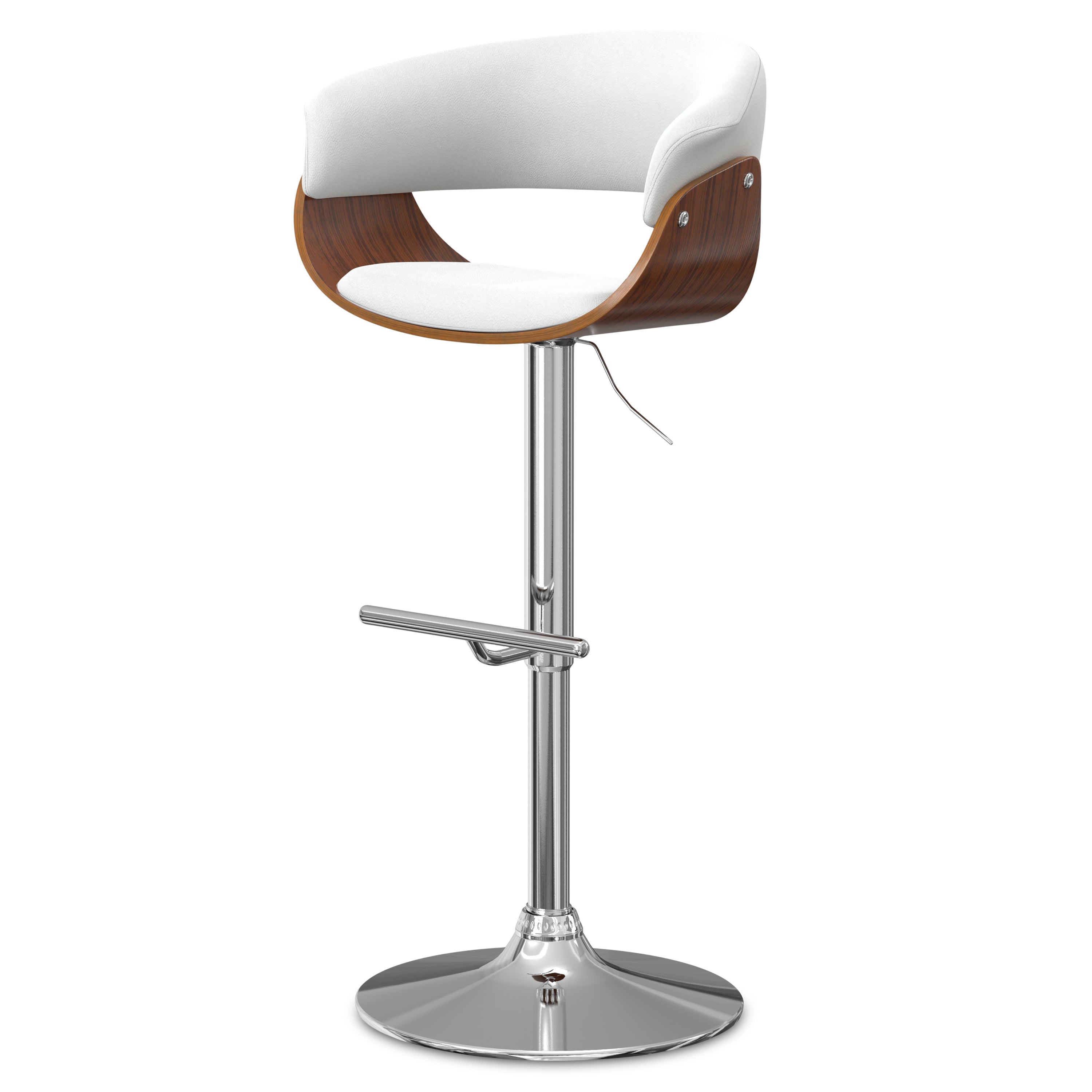 Sheldon - Adjustable Swivel Bar Stool - White--1