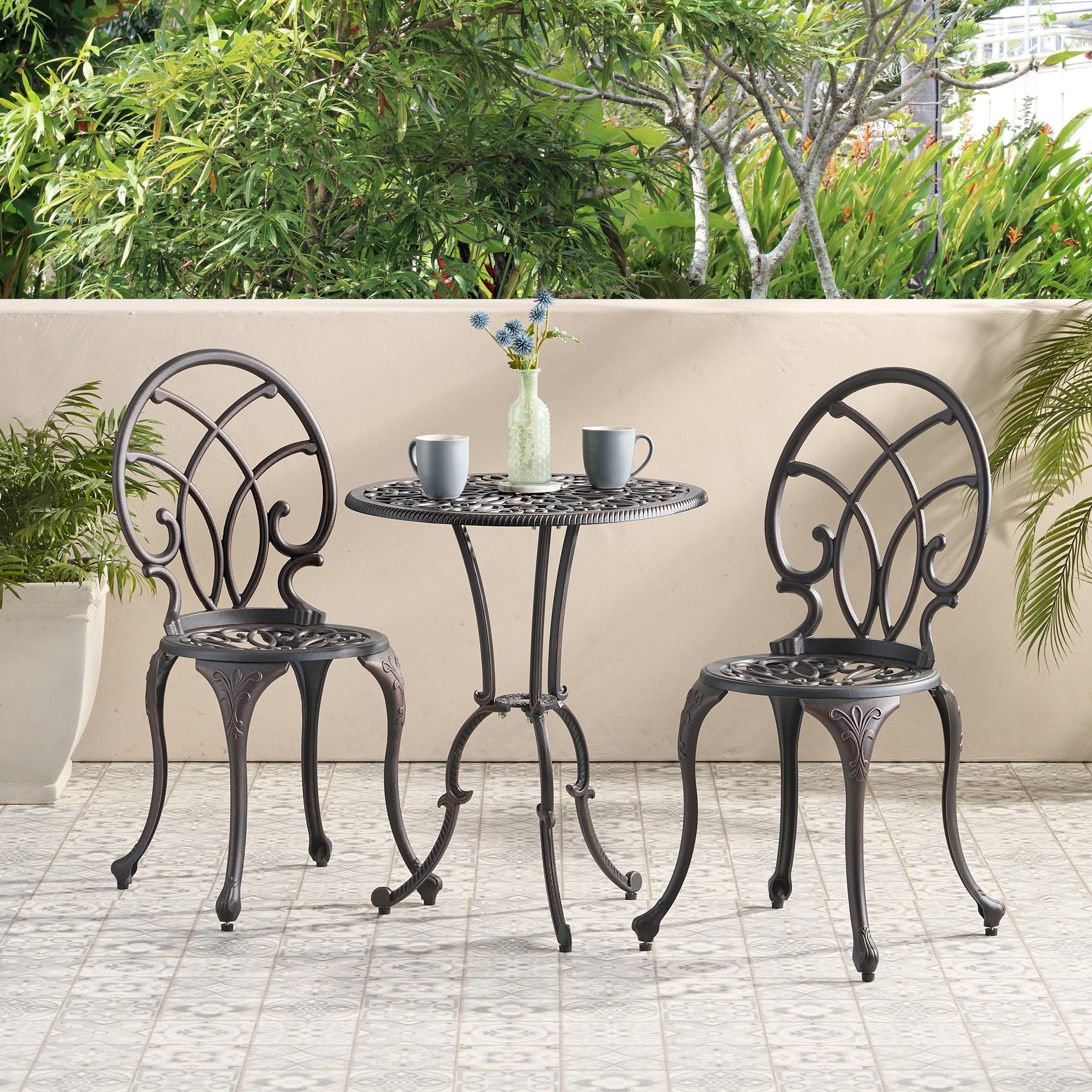 CHARLESTON 3PC CAST BISTRO SET--1