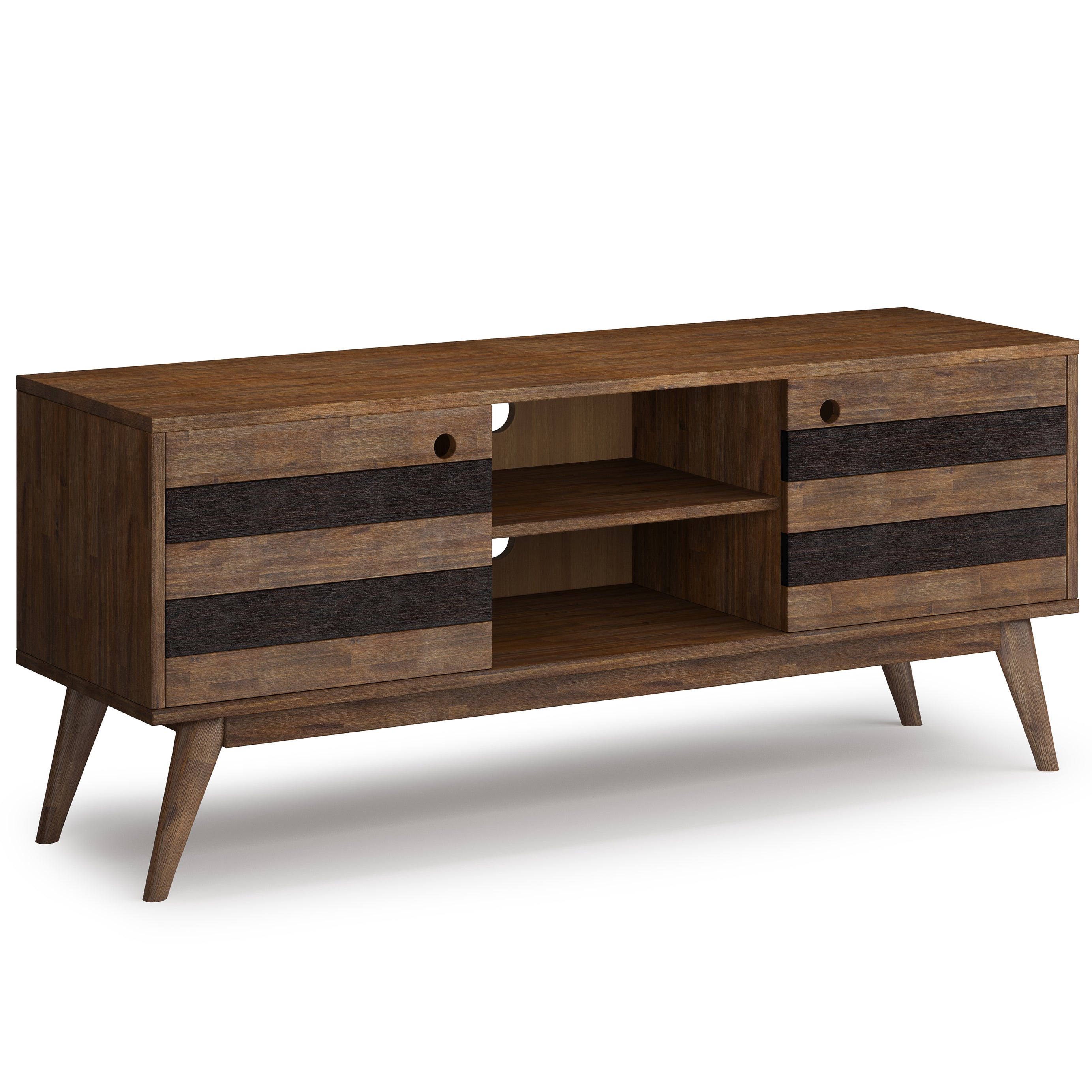 Clarkson - Low TV Stand - Rustic Natural Aged Brown--1