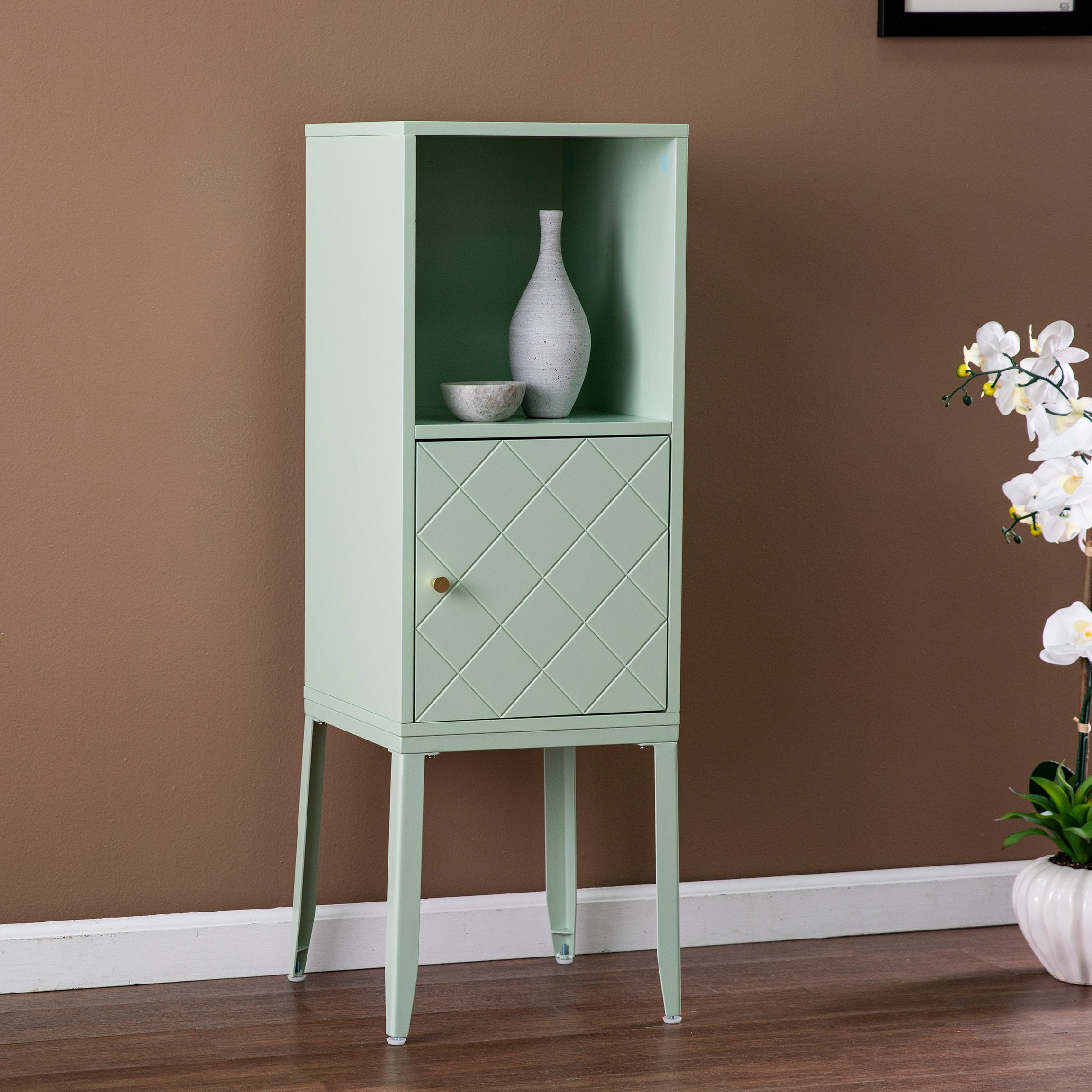 Herzo Tall Storage Cabinet - Mint--1