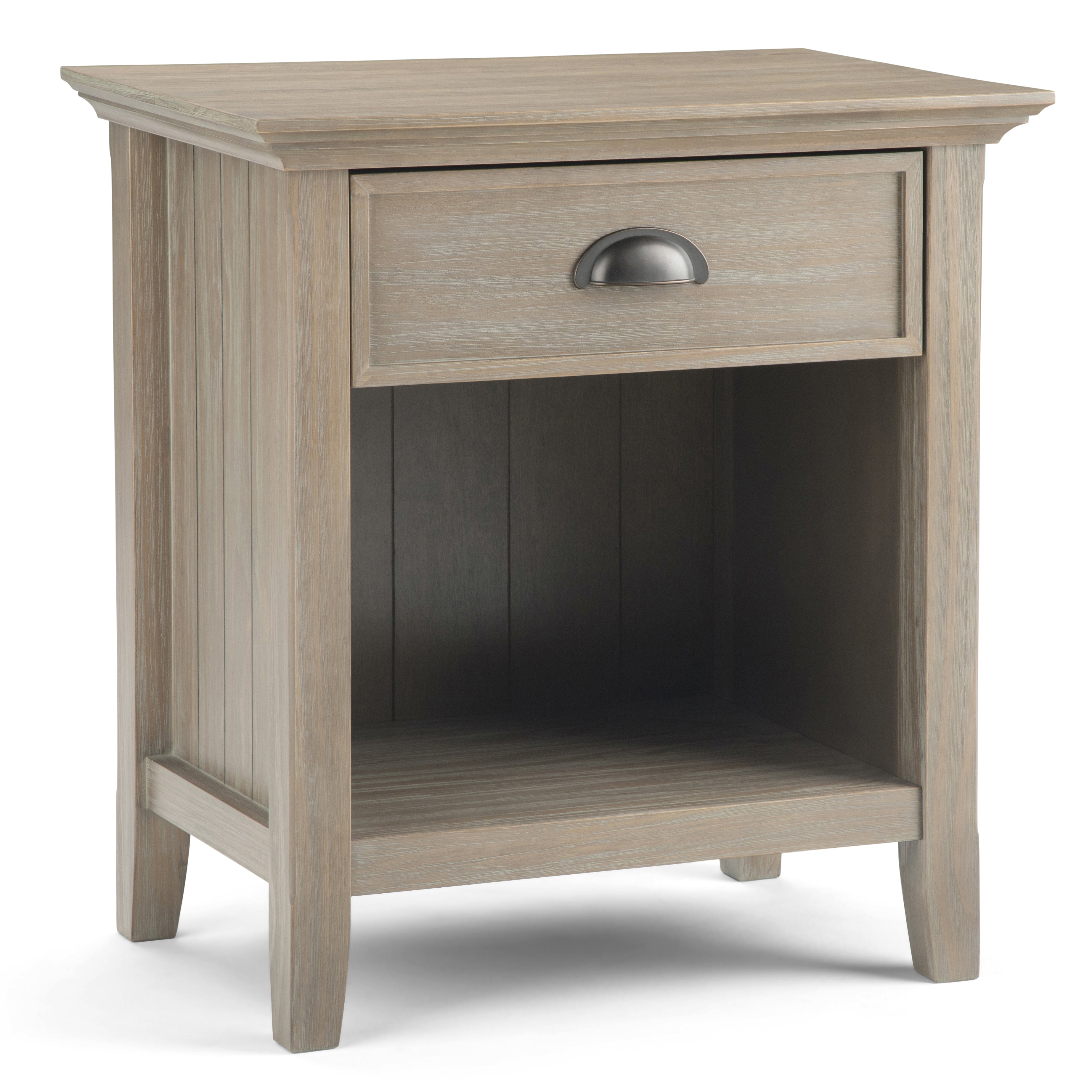 Acadian - Bedside Table - Distressed Grey--1