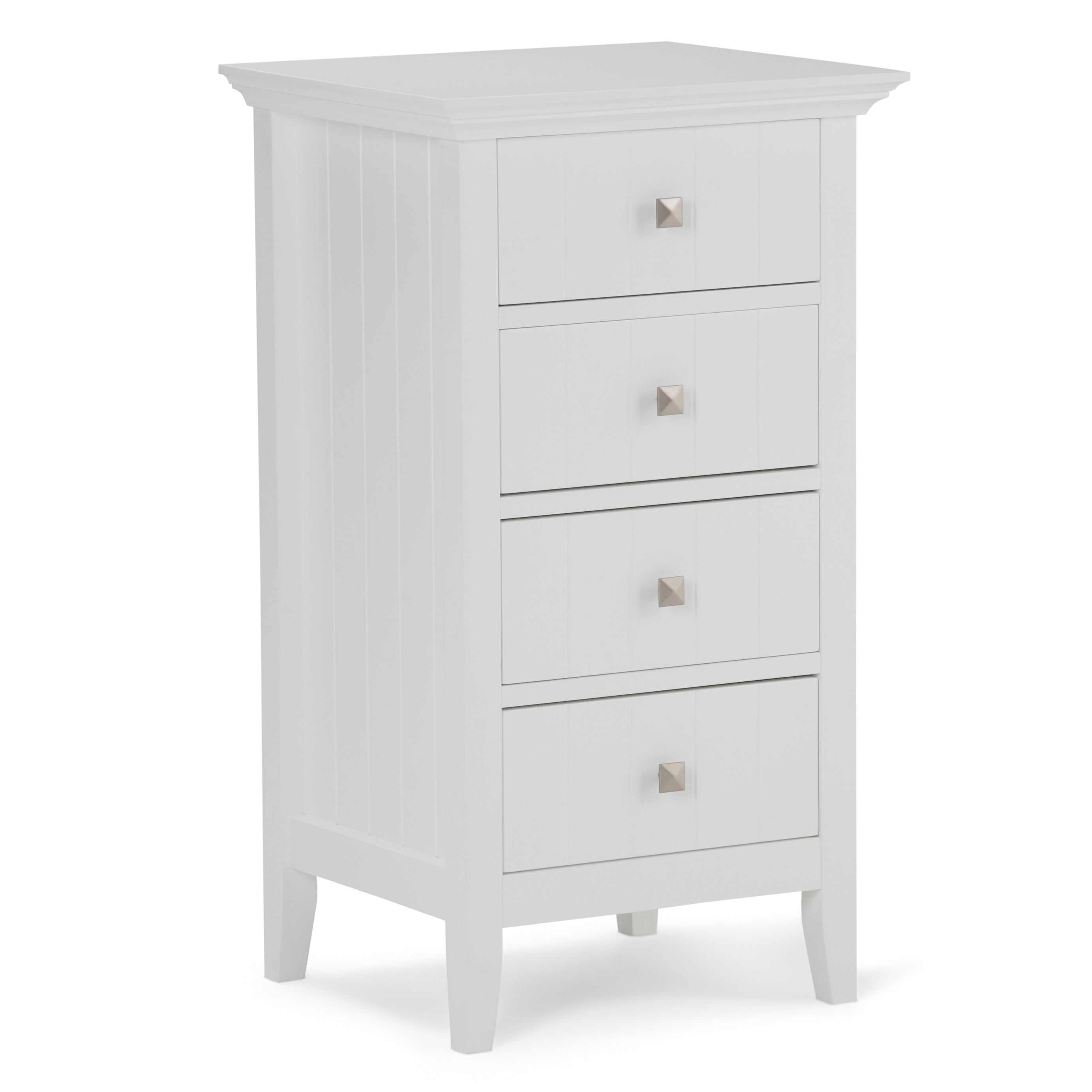 Acadian - Four Drawer Floor Storage Cabinet - Pure White--1