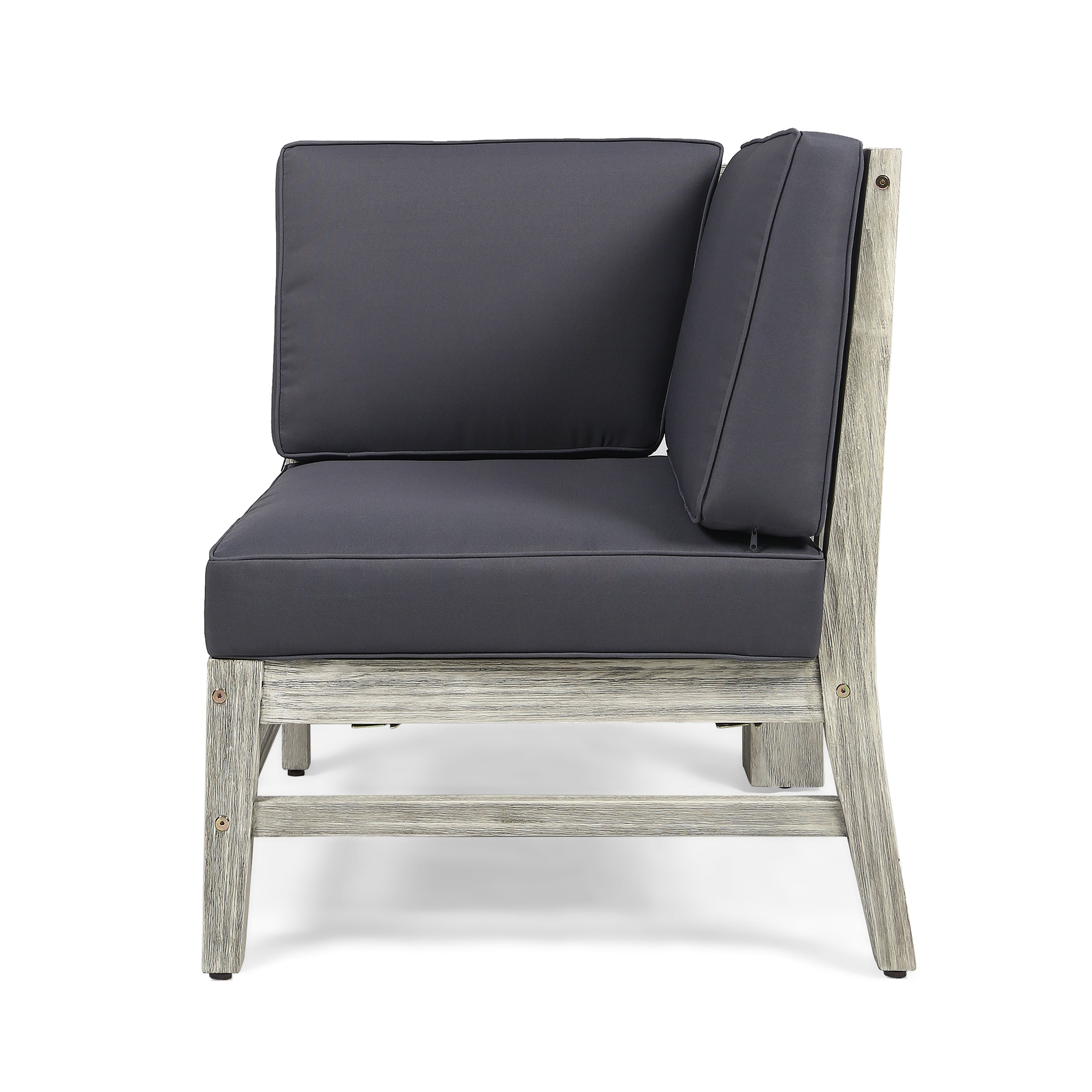 PERLA CORNER CHAIR, GREY--1