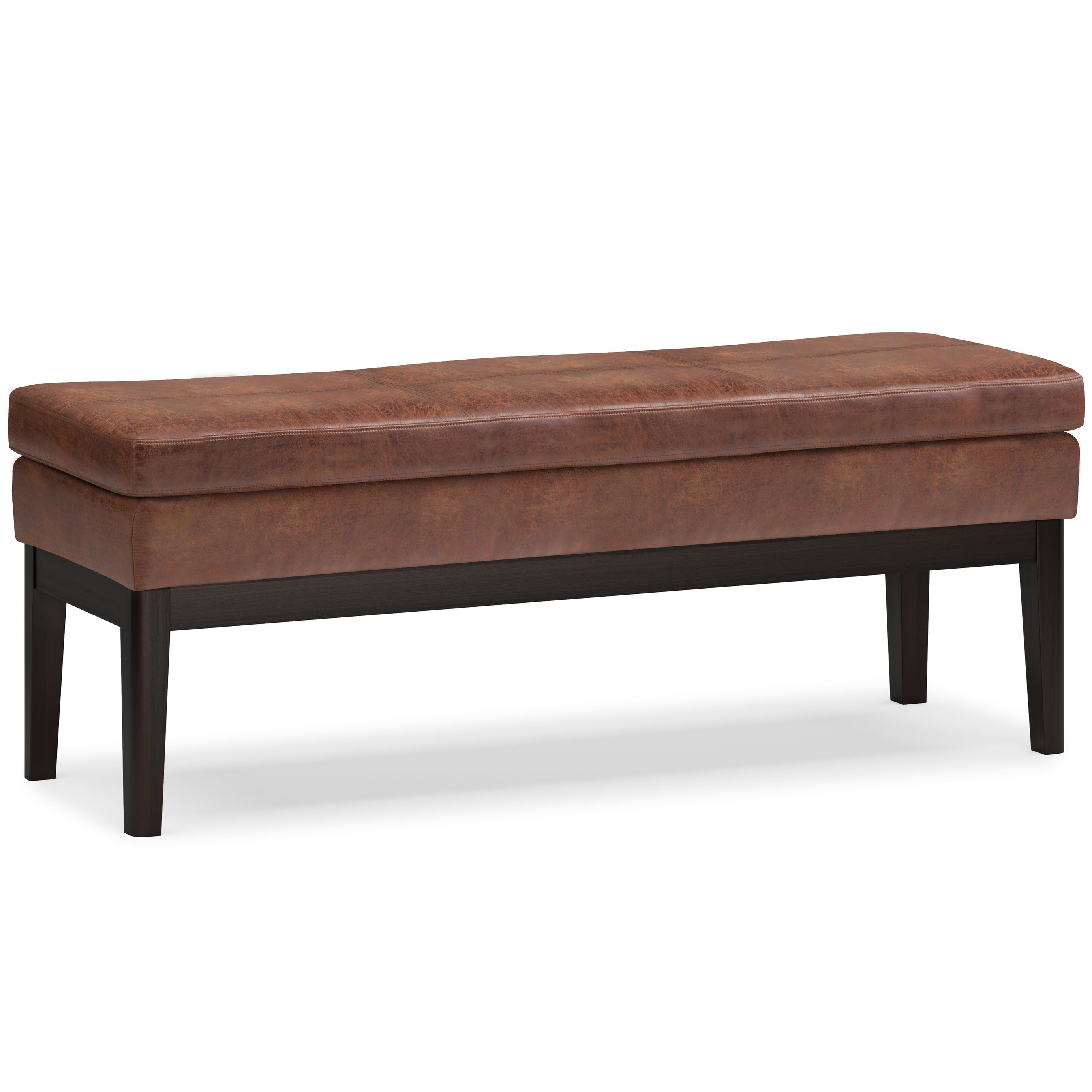 Carlson - Ottoman Bench - Distressed Saddle Brown--1