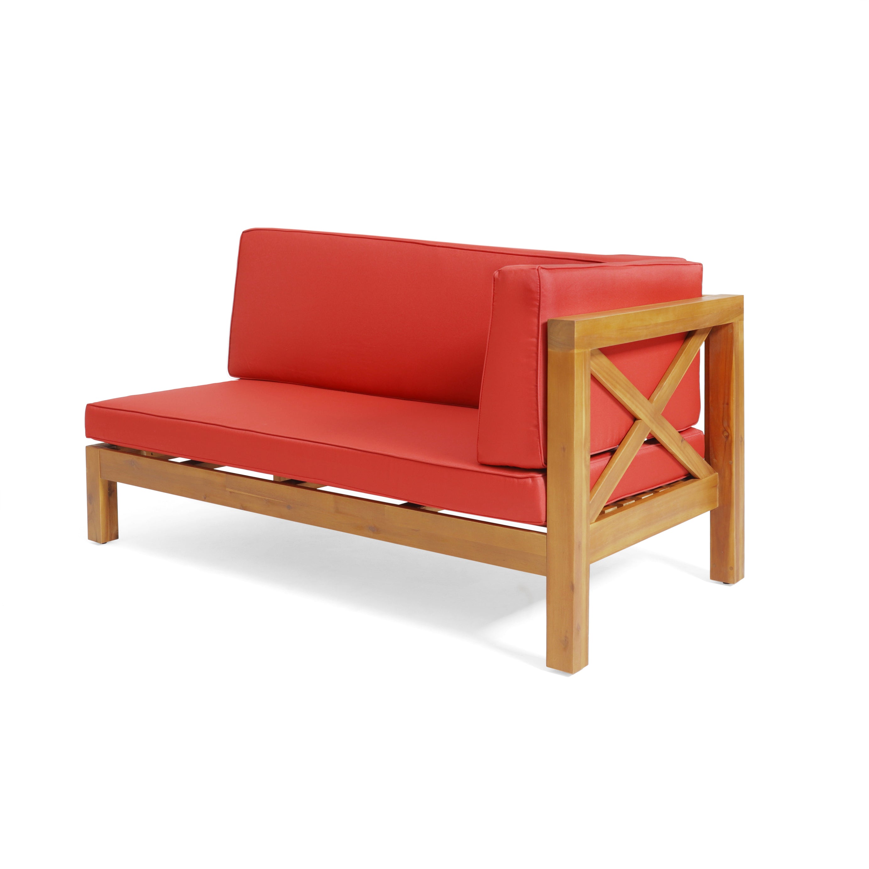 BRAVA X-BACK RIGHT CORNER BENCH, RED--1