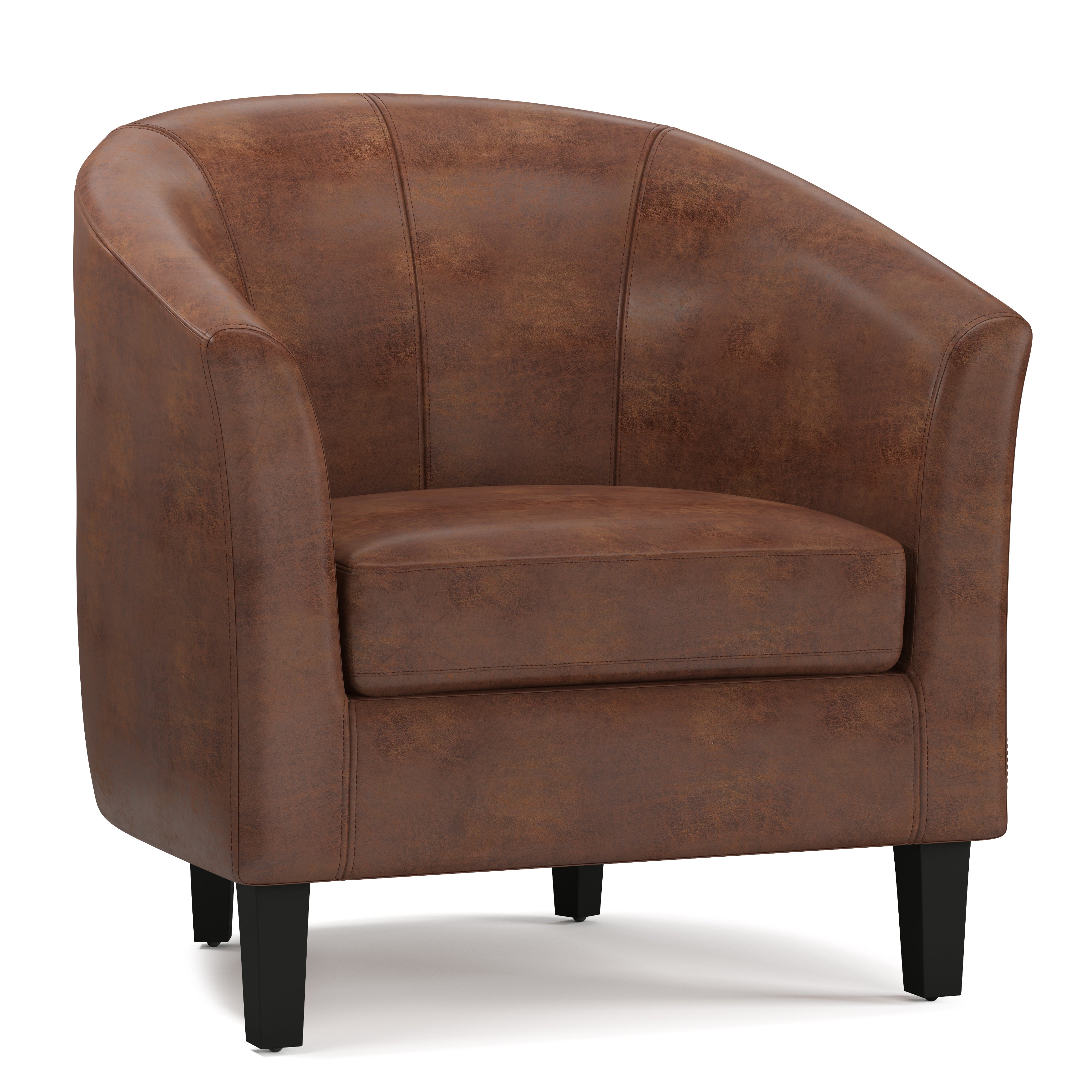 Austin - Tub Chair - Distressed Saddle Brown--1