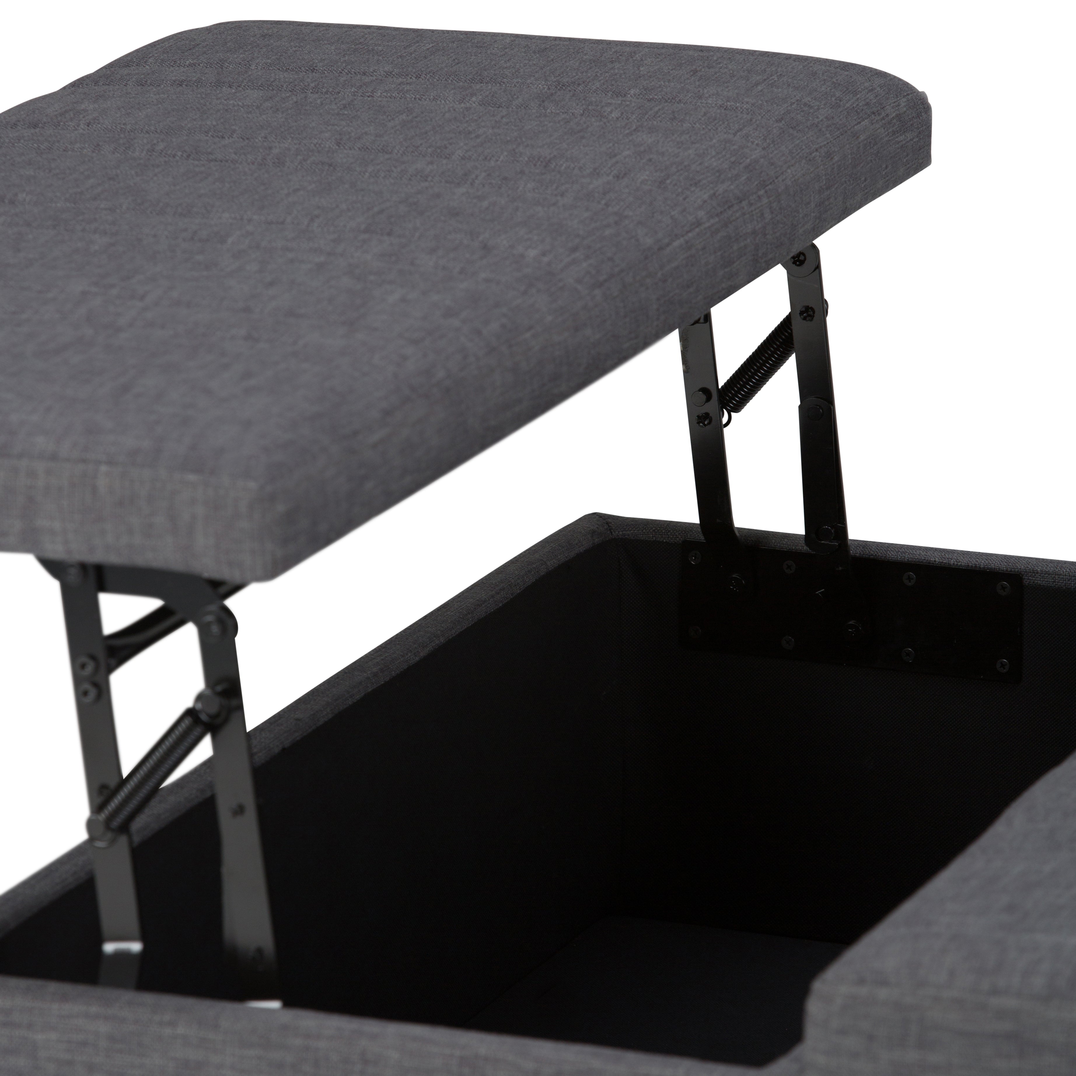 Ellis - Coffee Table Storage Ottoman - Slate Grey--2