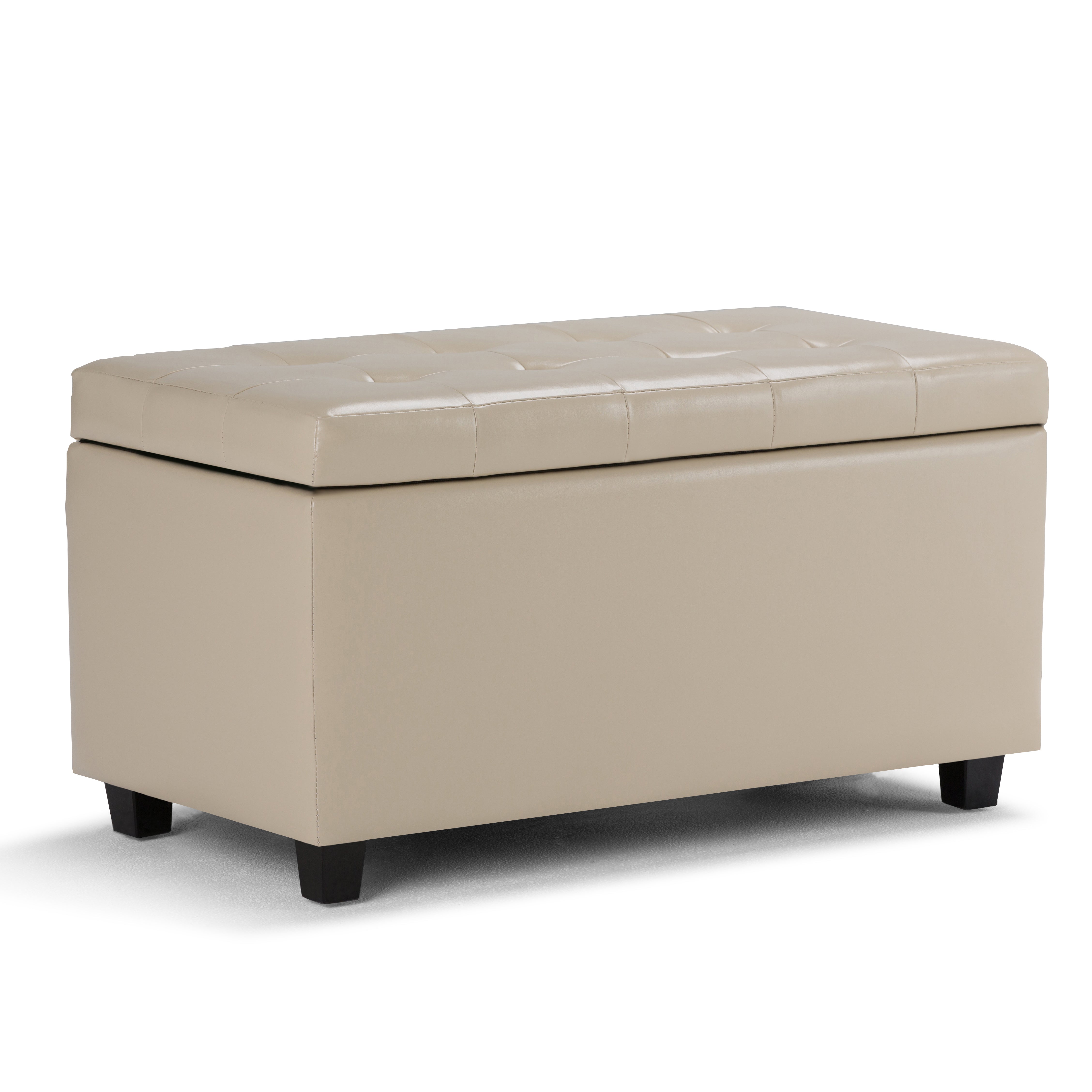 Cosmopolitan - Storage Ottoman - Satin Cream--1